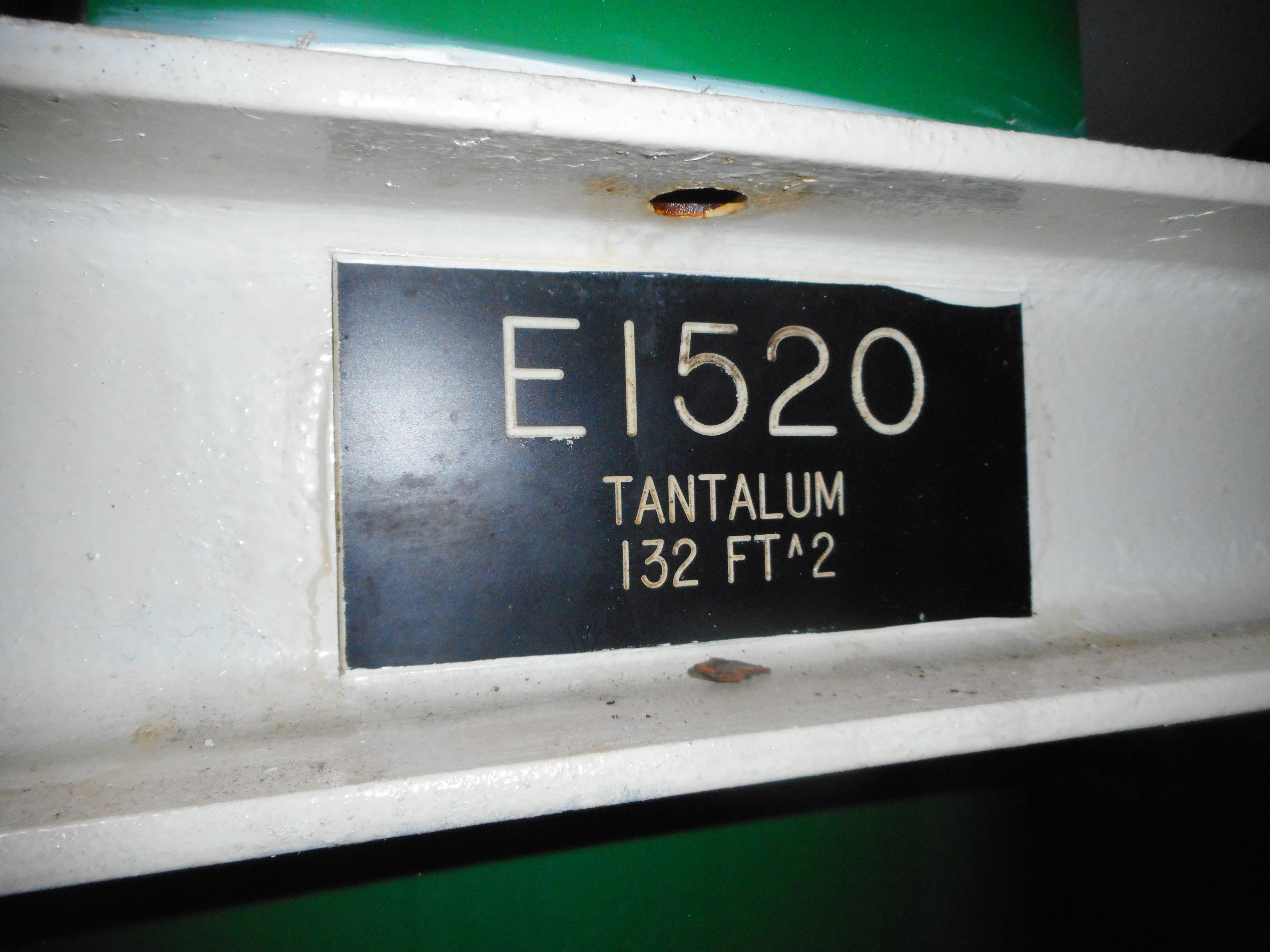 IPP# 233020, 12.3 m² (132 ft²)  Tantalum Shell and Tube Heat Exchanger For Sale