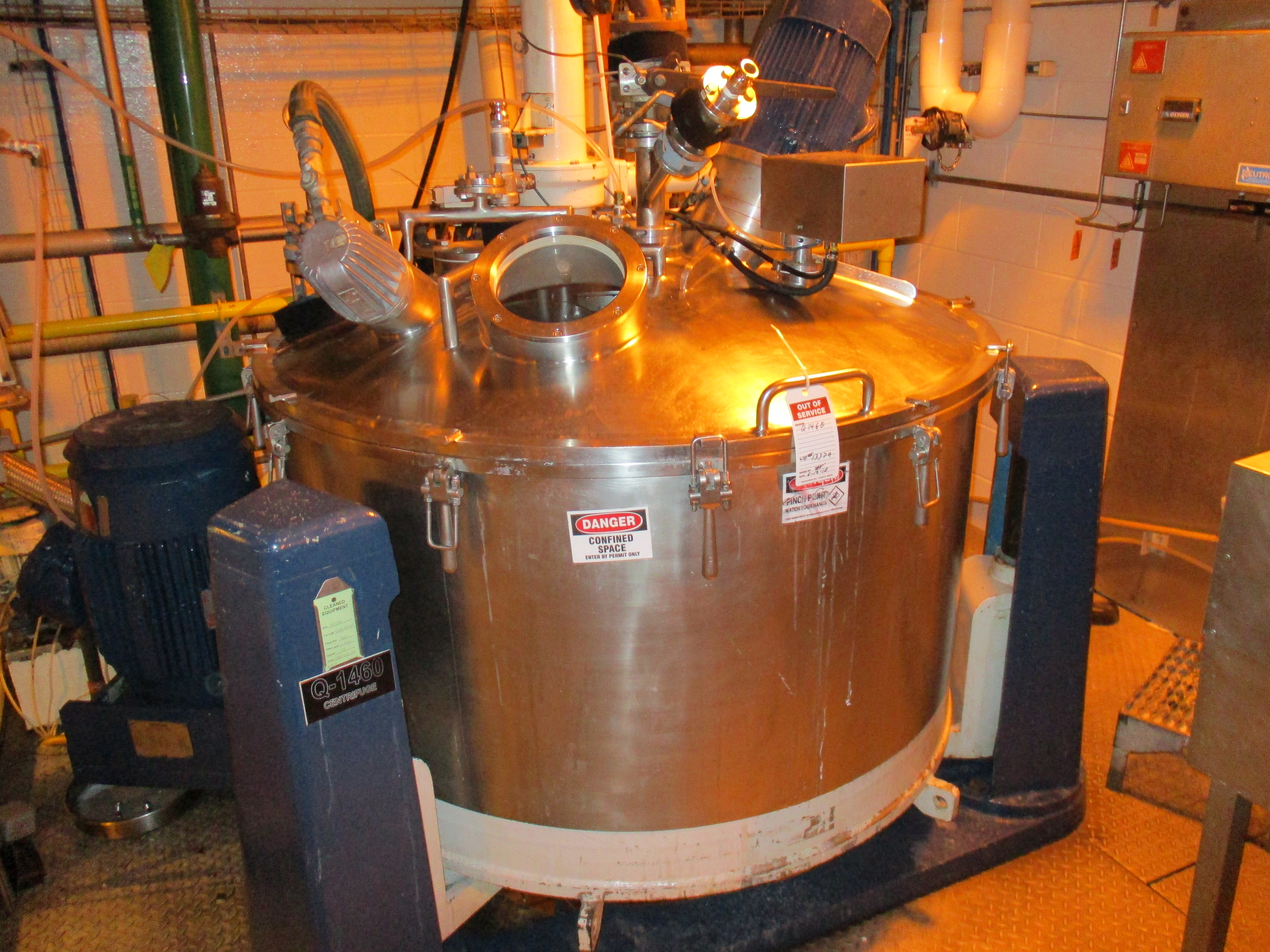 Stainless Steel 316 Ferrum DSZ-URF 1250/630 Auto Discharge-Bottom Centrifuge-Basket - IPP# 233165