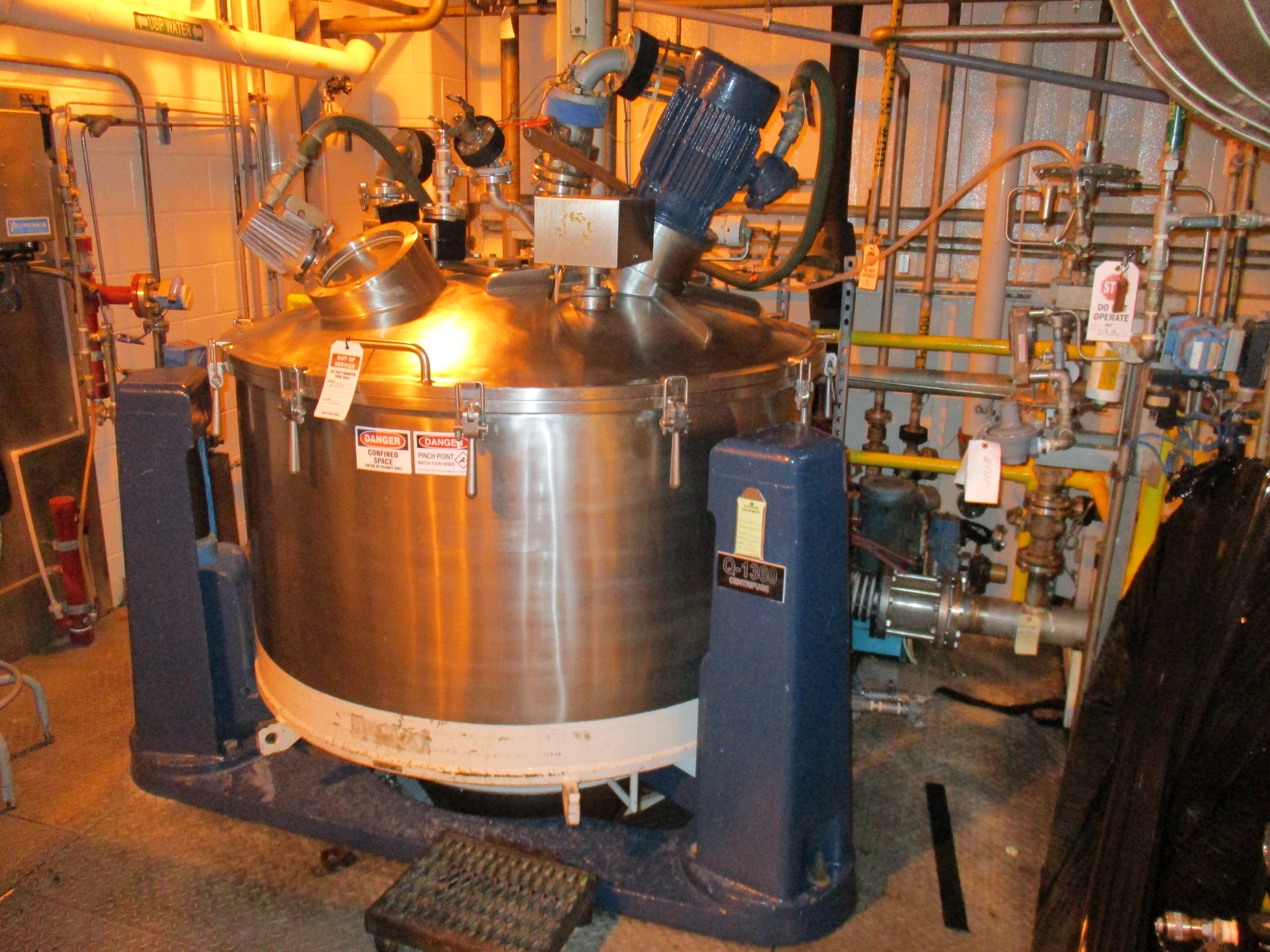  Auto Discharge-Bottom Centrifuge-Basket 1,245 mm (49 in) Stainless Steel 316 For Sale - IPP# 233166