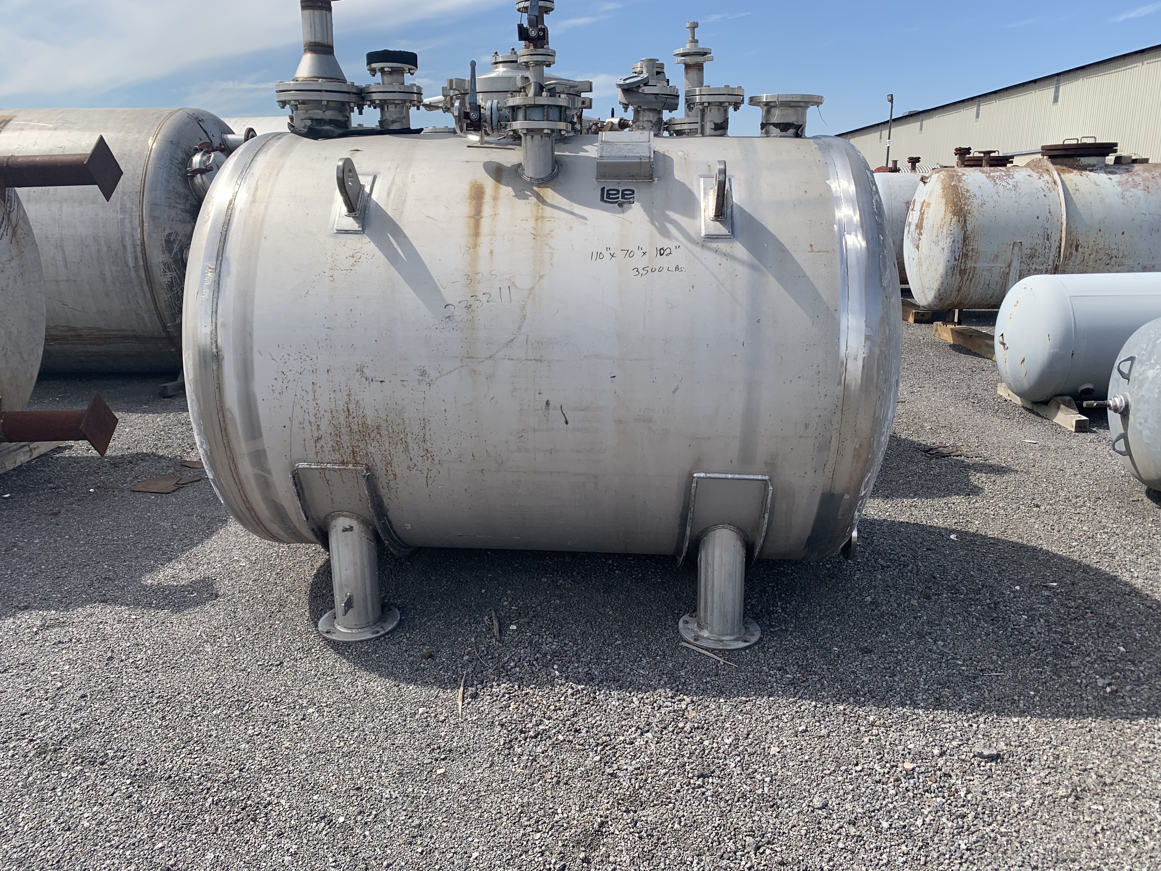 Stainless Steel 316L Lee Industries 1500 SS Tank - IPP# 233211
