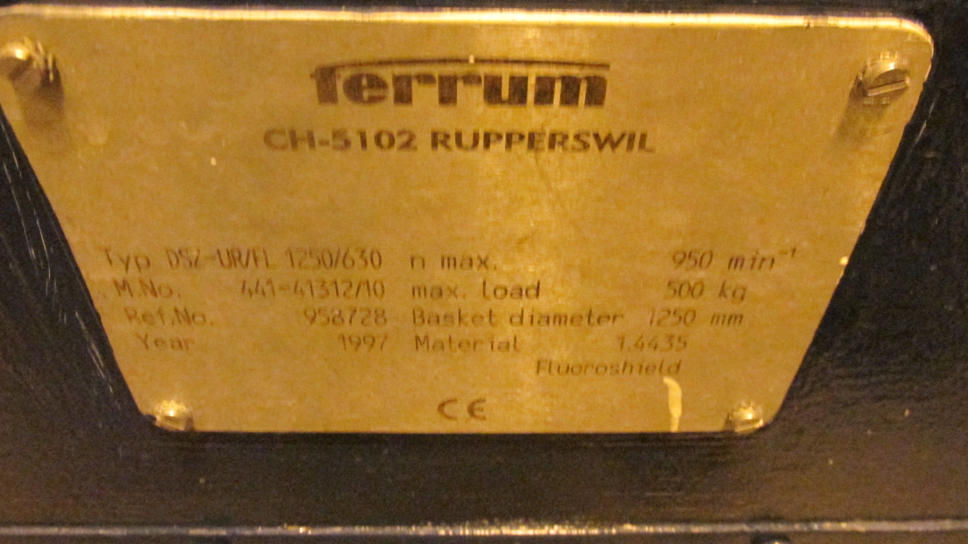  Auto Discharge-Bottom Centrifuge-Basket 1,250 mm (49 in) Stainless Steel 316L For Sale - IPP# 233220