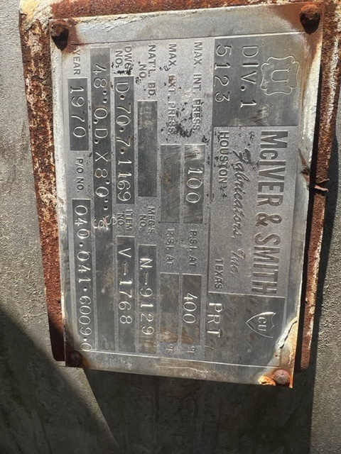 Stainless Steel 304 McIver & Smith Fabricators Inc. Tank - IPP# 233854