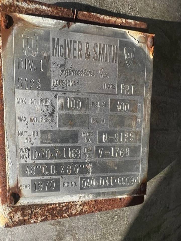 Stainless Steel 304 McIver & Smith Fabricators Inc. Tank - IPP# 233854