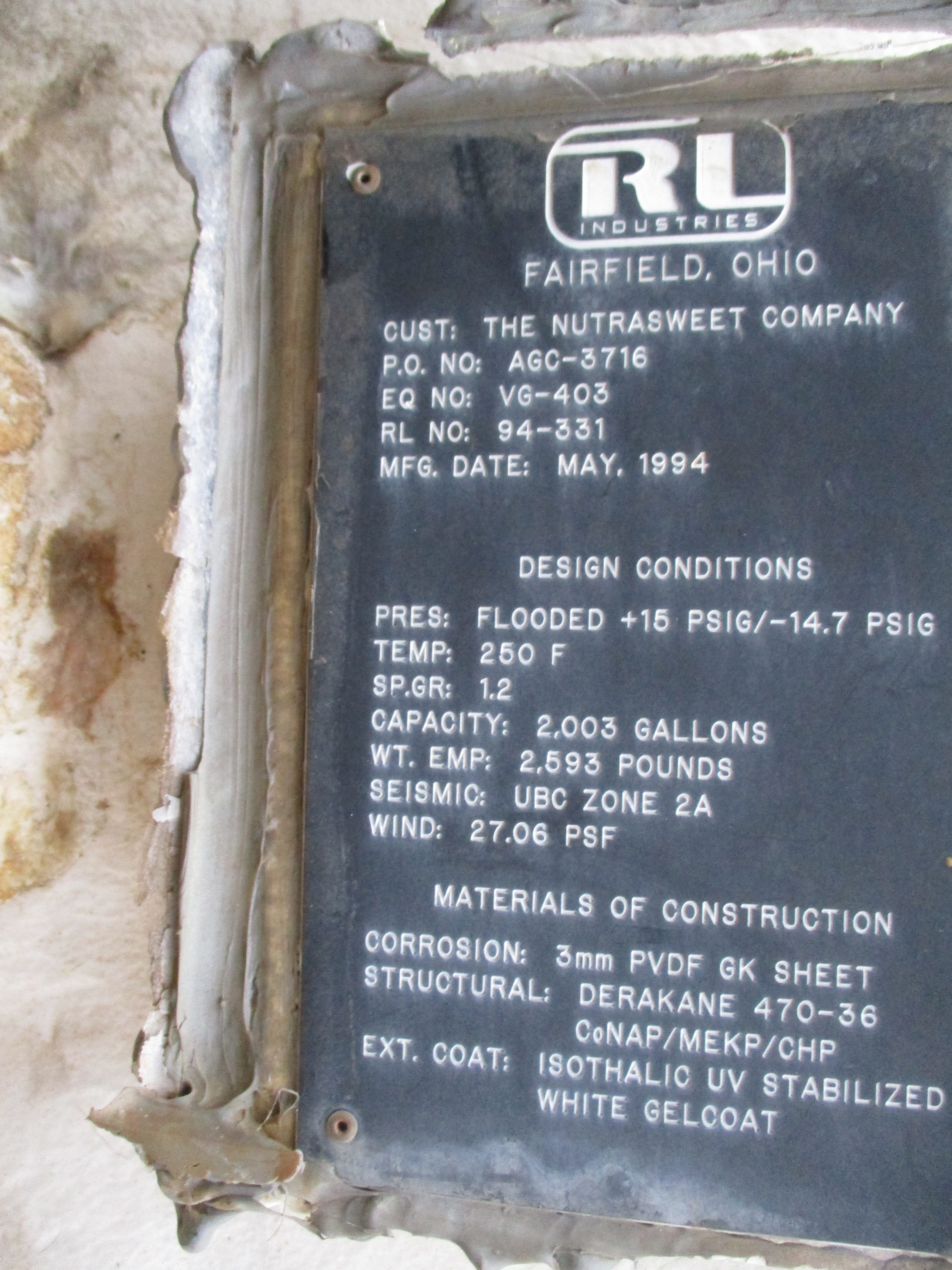 Fiberglass  Tank - IPP# 233941
