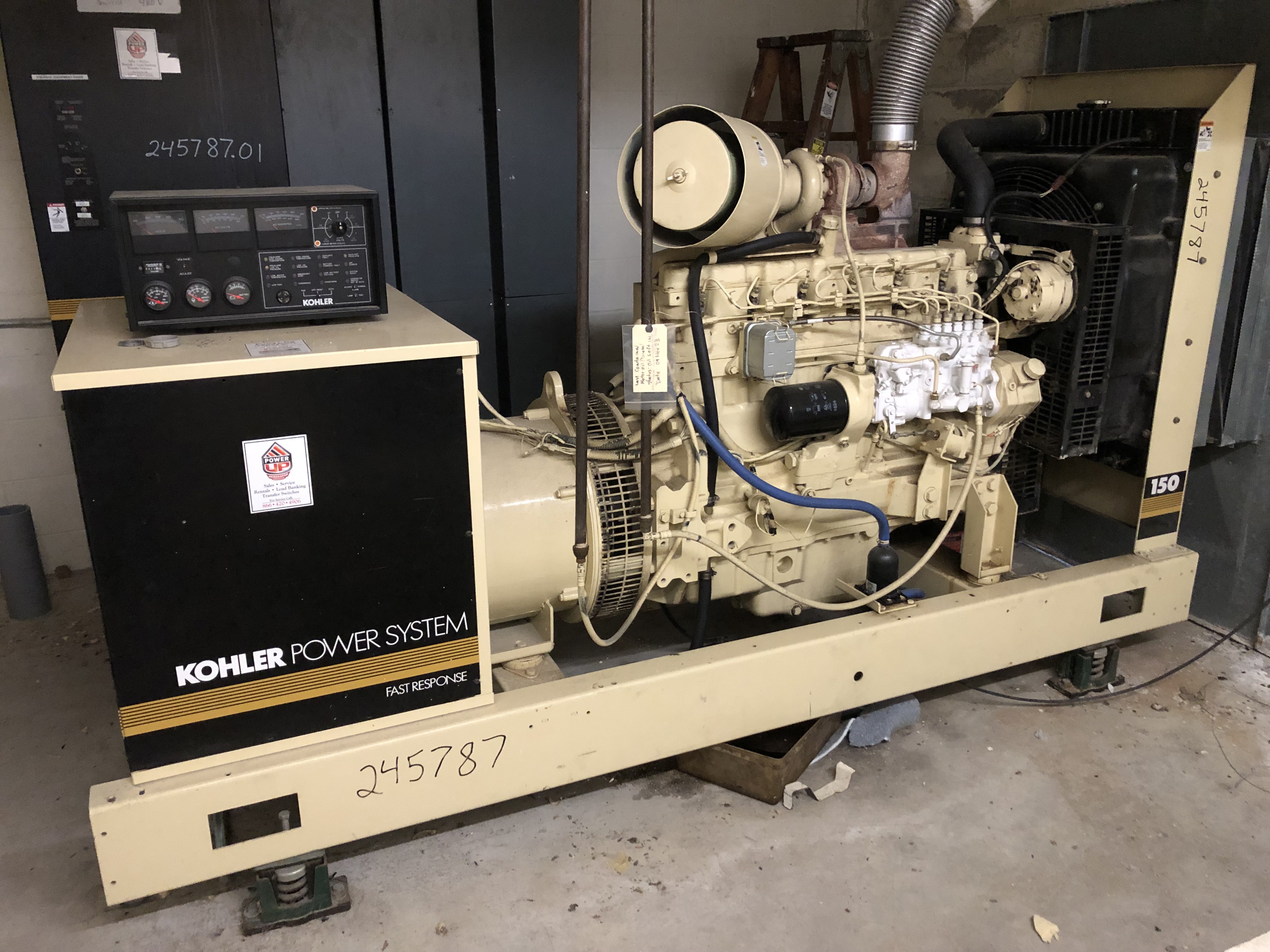 150 kW Kohler Diesel Generator – 600 A, 240 V 3-Phase Emergency Backup - IPP# 245787