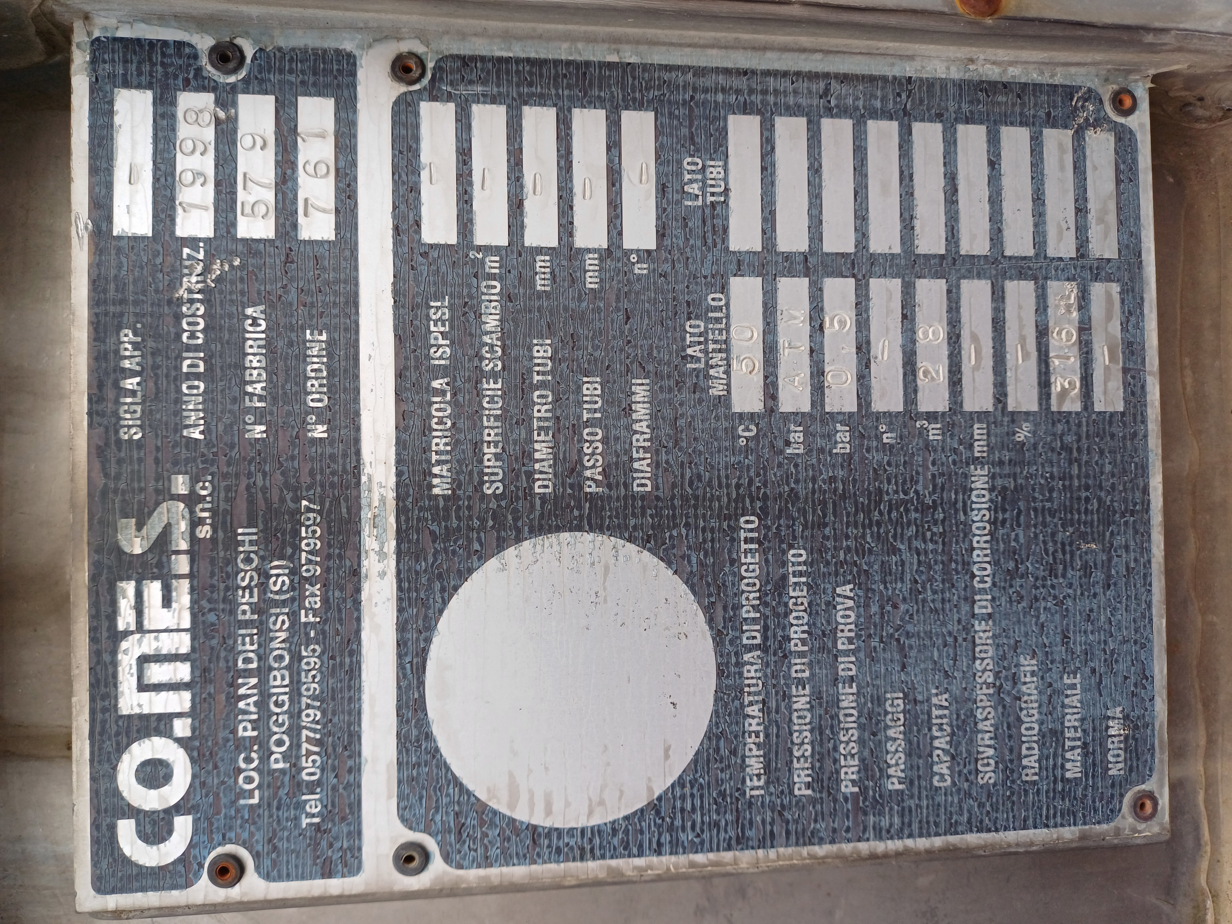 Stainless Steel 304 CO.ME.S s.n.c  Tank - IPP# 246067