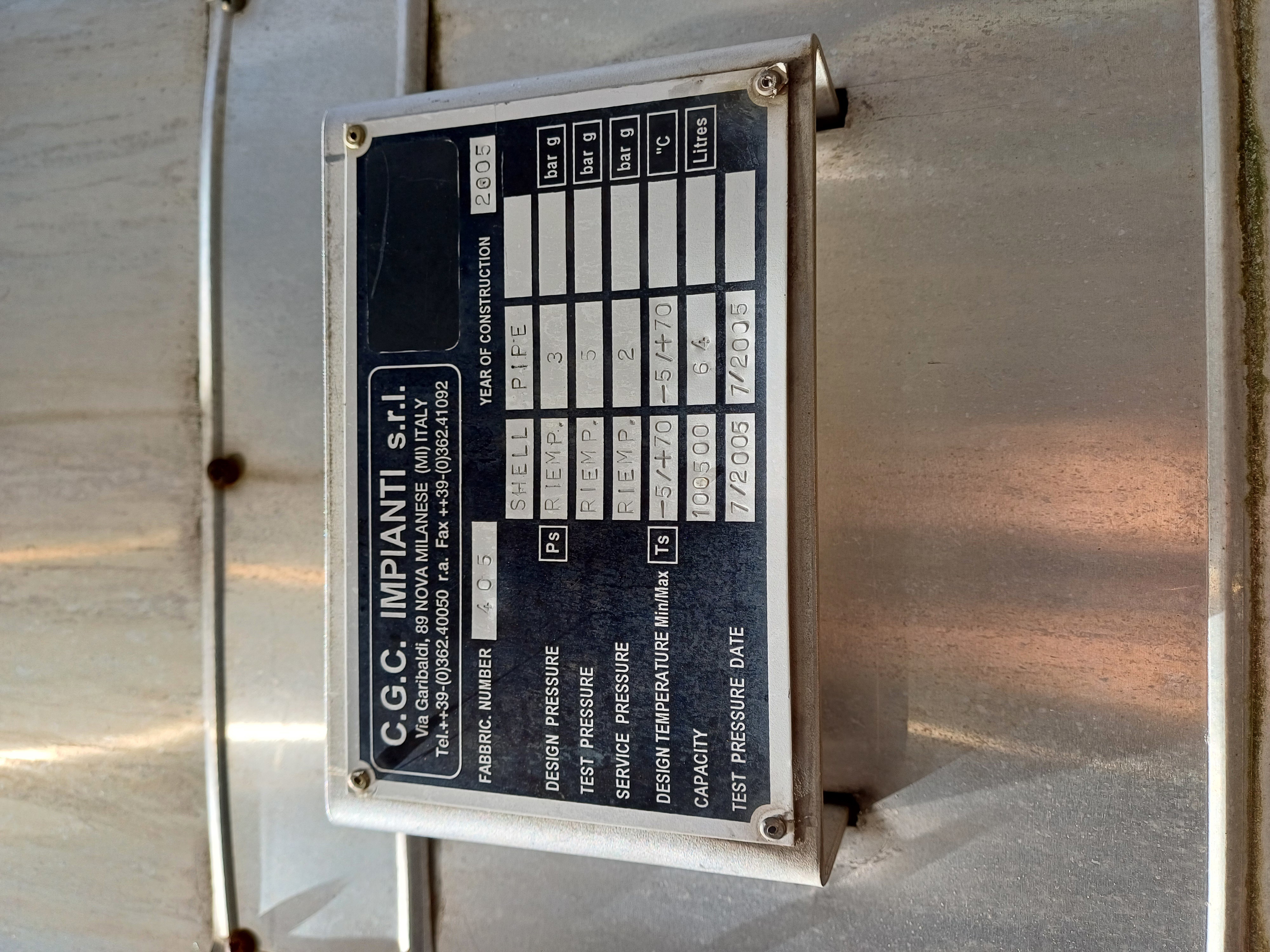 Stainless Steel 304L Tank - IPP# 246099