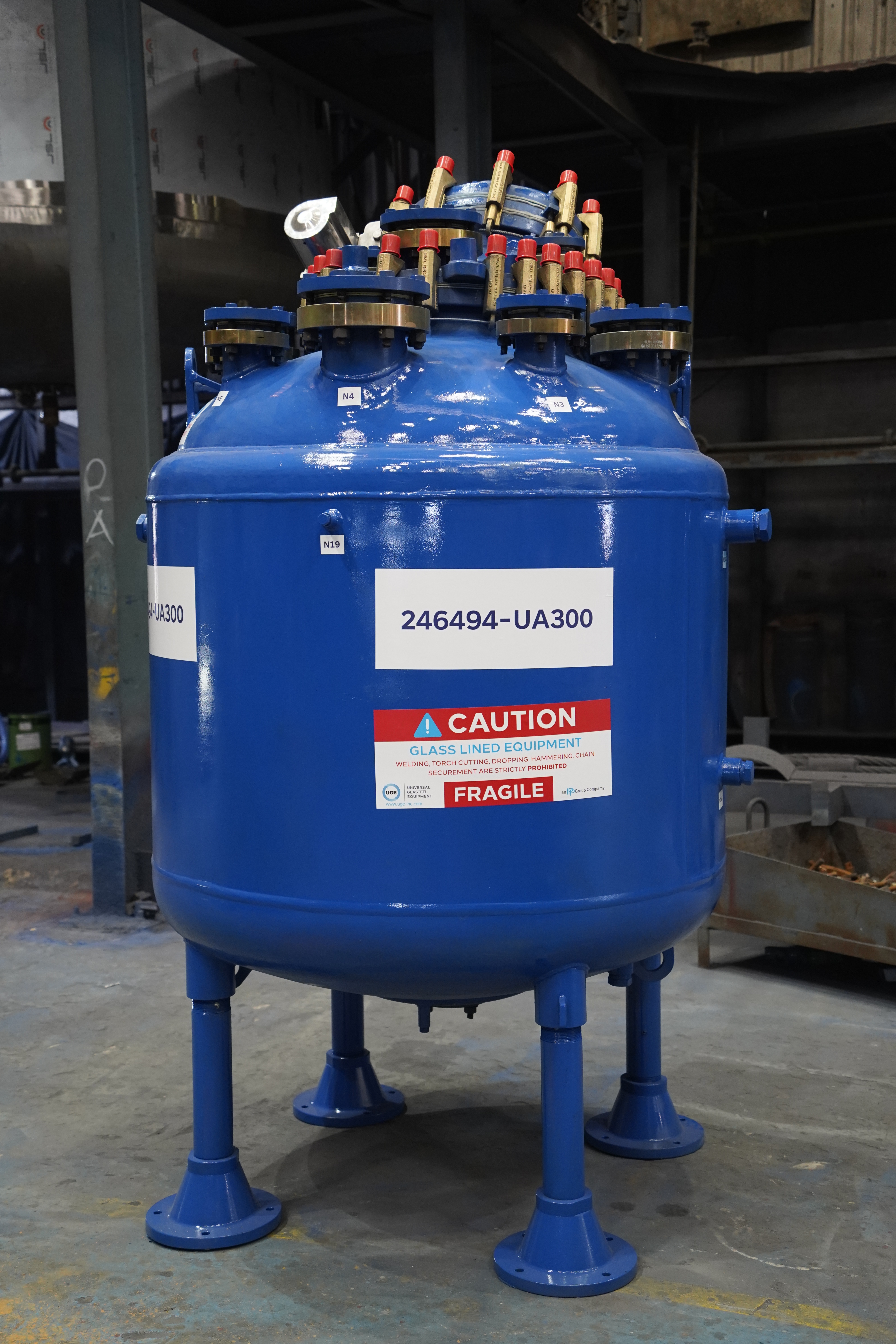 New Glasslined UGE UA-300 Batch Type Reactor Body - IPP# 246494