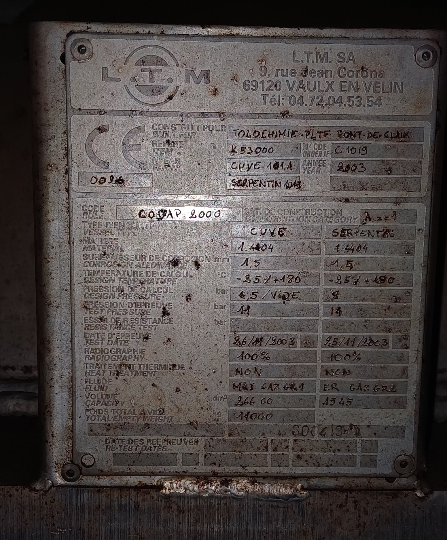 Stainless Steel 316L LTM Batch-Type Agitated Reactor - IPP# 246435