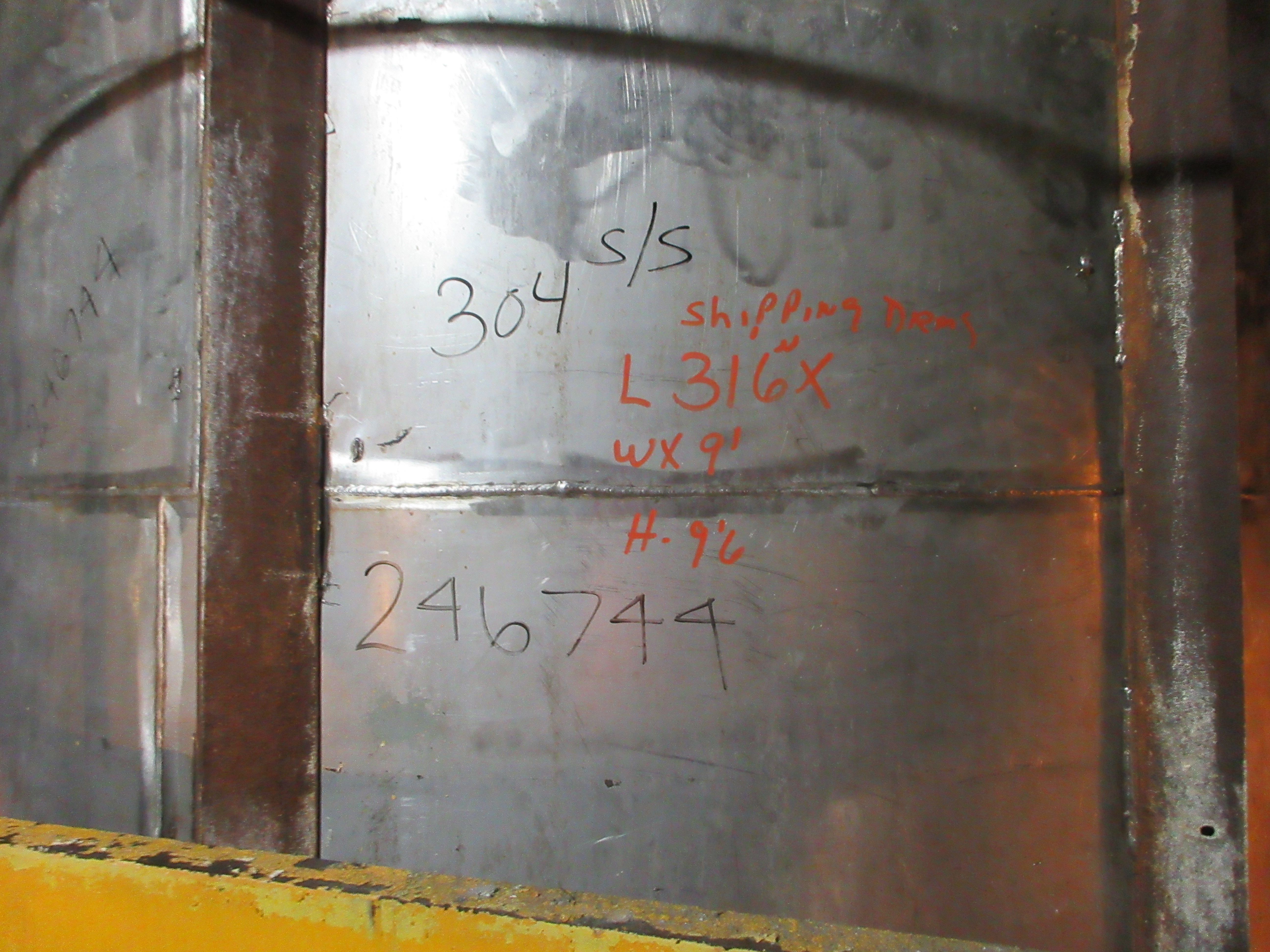 IPP# 246744, 45.3 m3 (1,600 ft3)  Stainless Steel 304  Bin For Sale