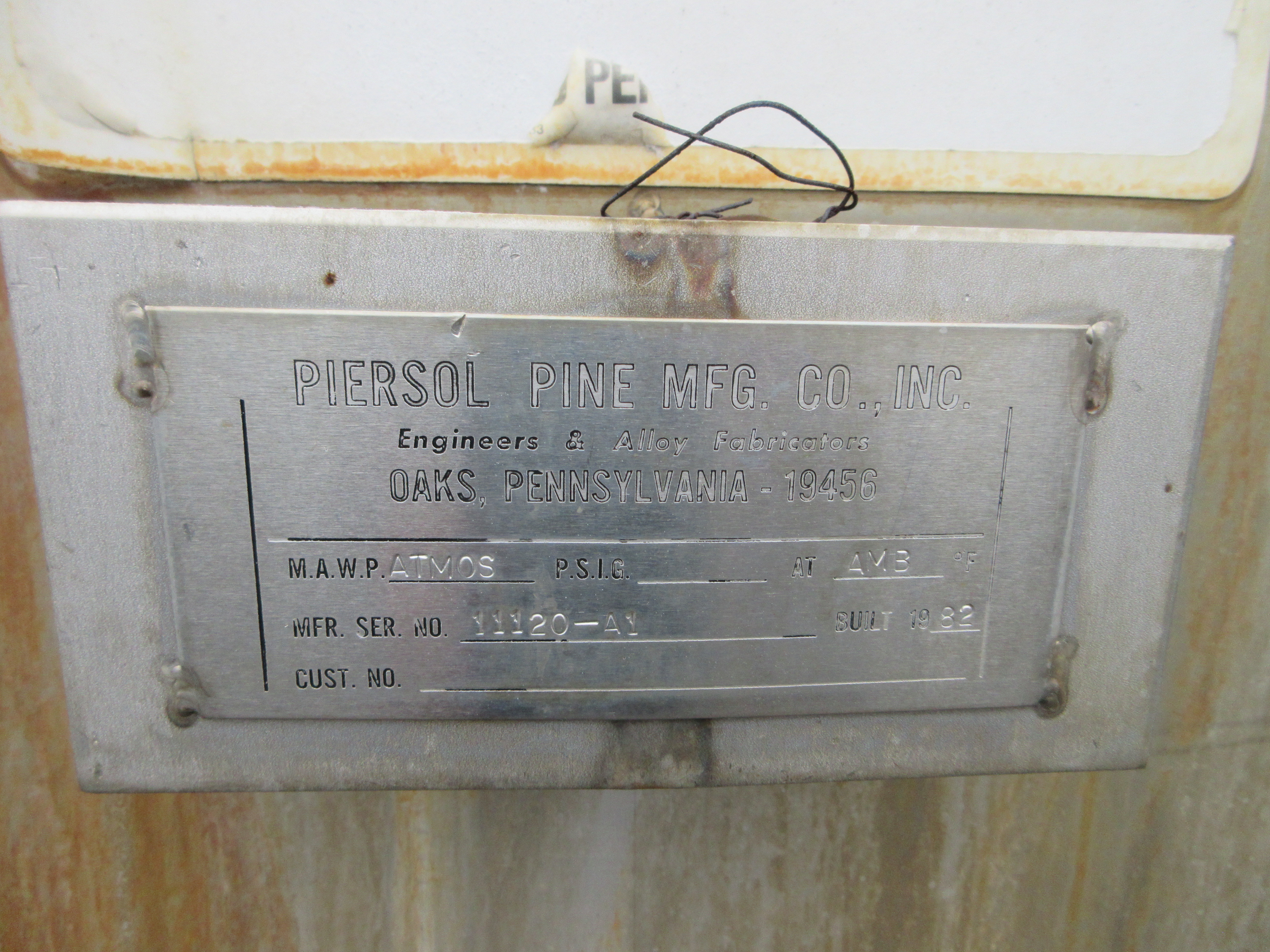 IPP# 246827, 22,712 L (6,000 gallons)  Stainless Steel 316  Tank For Sale