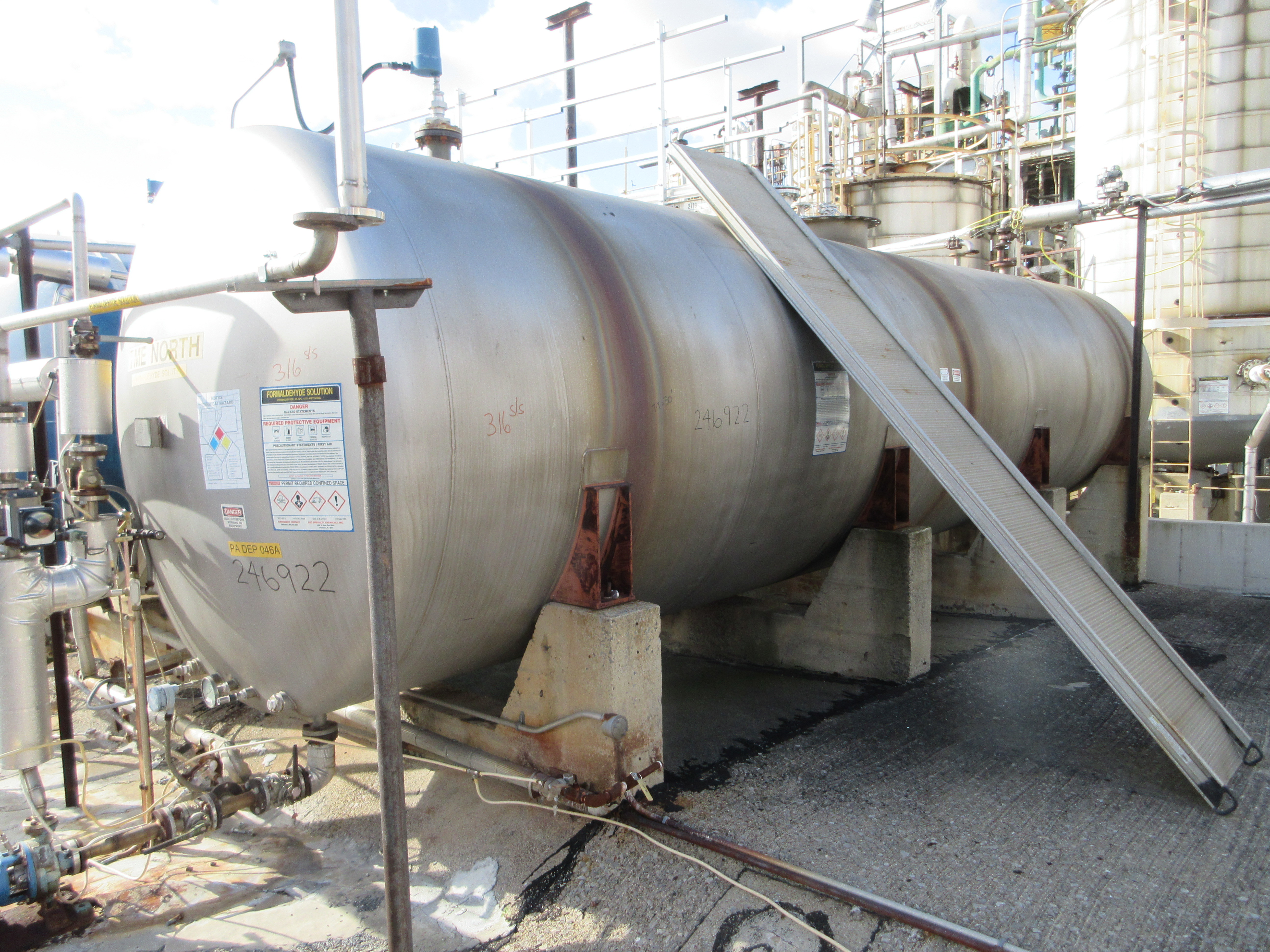 IPP# 246922, 43,532 L (11,500 gallons)  Stainless Steel 316  Tank For Sale