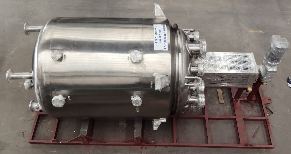 New Reactor Batch-Type Agitated cGMP Gale Process Solutions 2000 Stainless Steel 316L - IPP# 247117