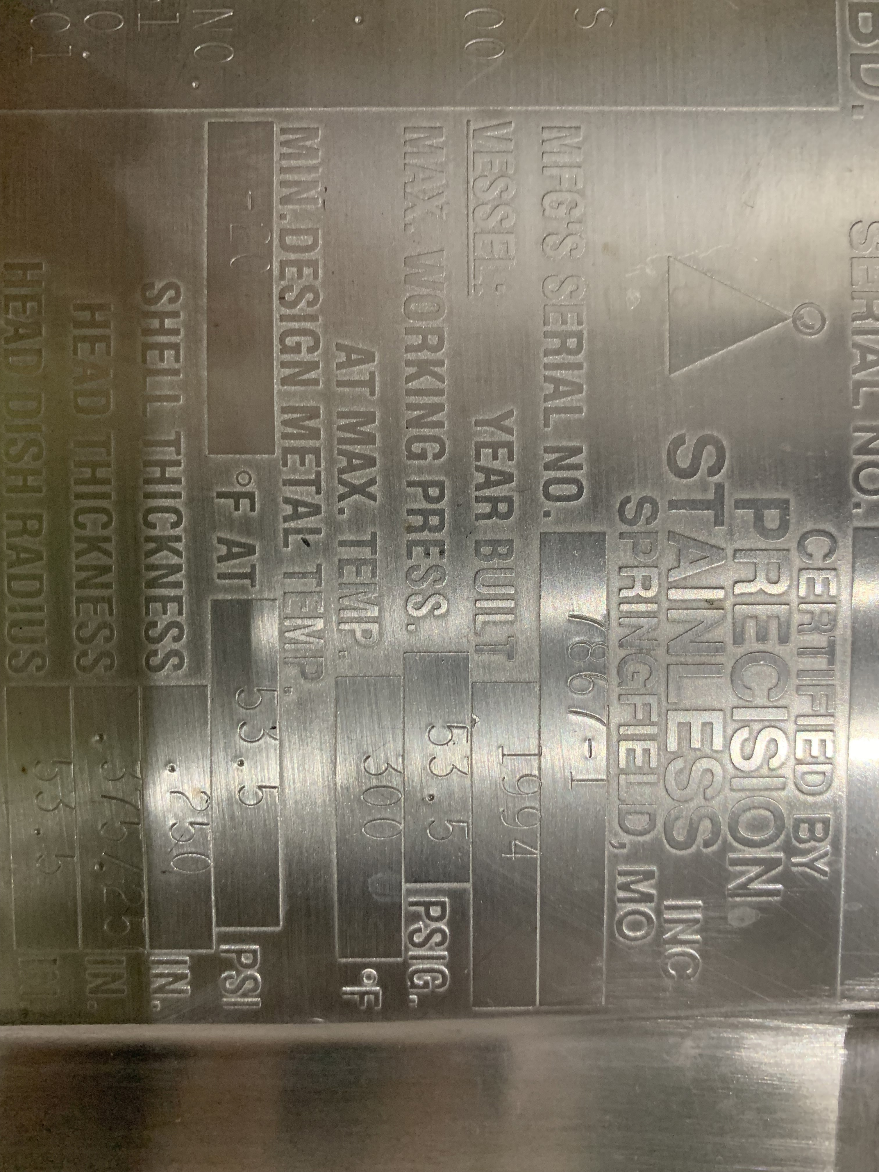Polished Sanitary Stainless Steel 316L Precision Stainless  Batch-Type Agitated Reactor - IPP# 247244