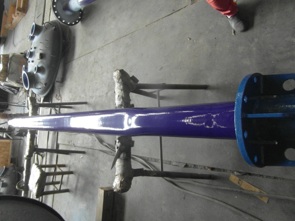 Glass-lined 6″ Beavertail Baffle for 15,150 L (4,000 gal) Reactors - IPP# 247283