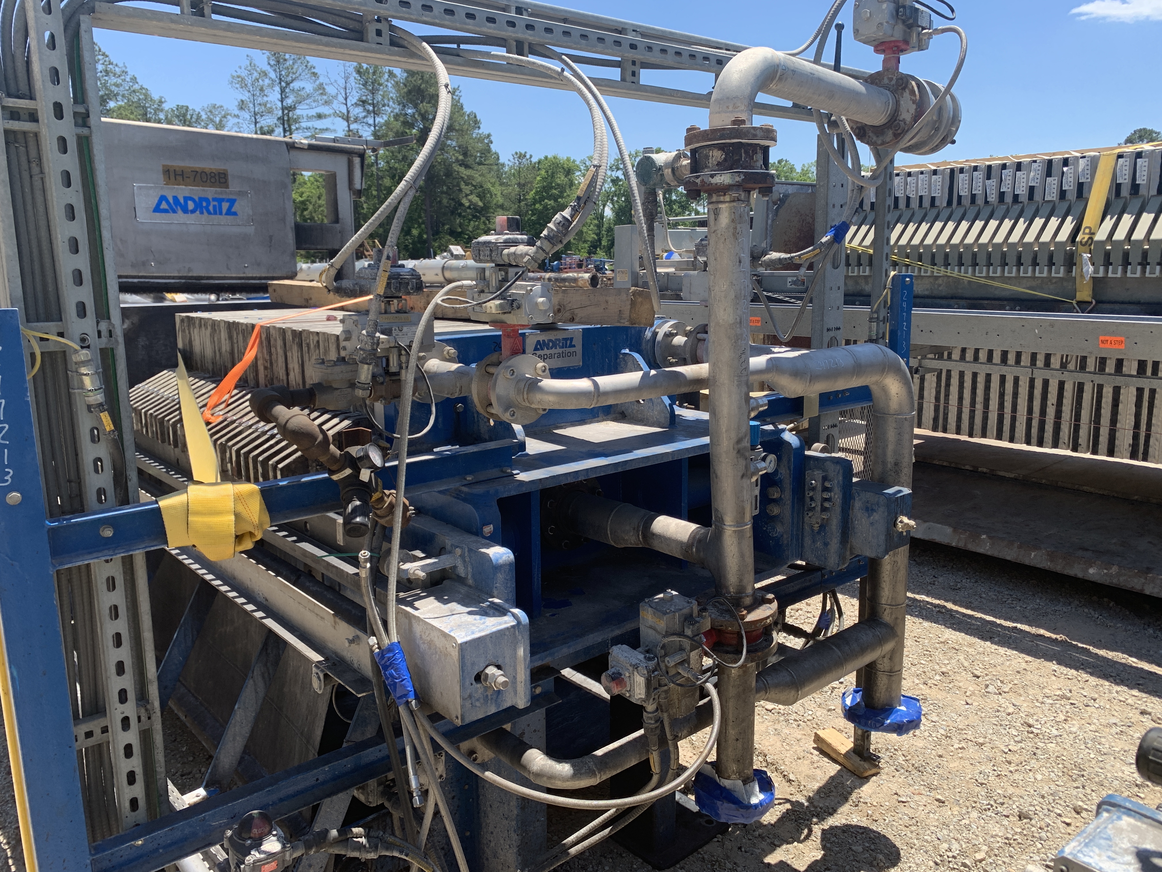 Filter Press, 532 Sq.Ft. filtration Area, Polypropylene Plates, Manufactured by Andritz - IPP# 247213