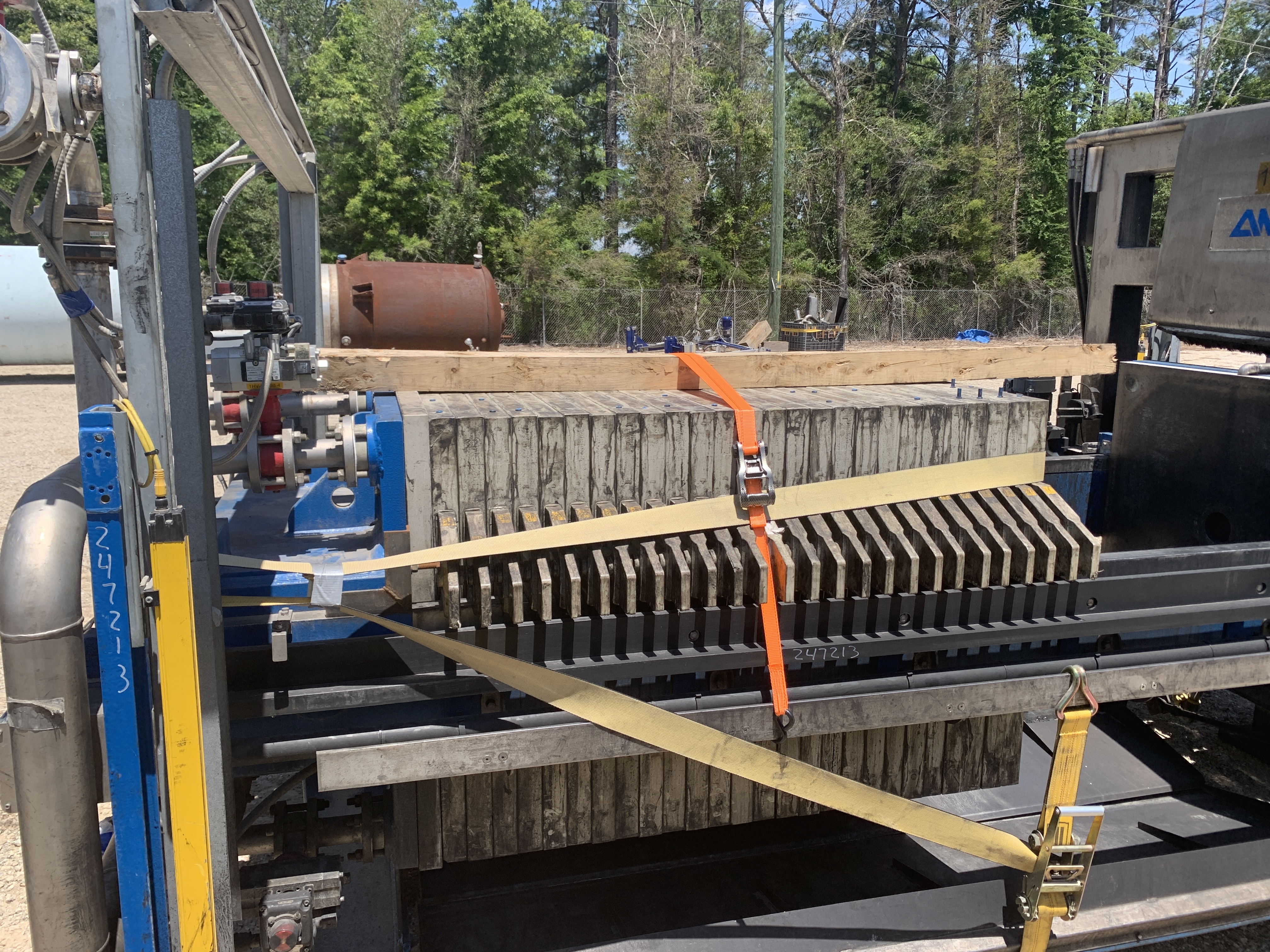 Filter Press, 532 Sq.Ft. filtration Area, Polypropylene Plates, Manufactured by Andritz - IPP# 247213
