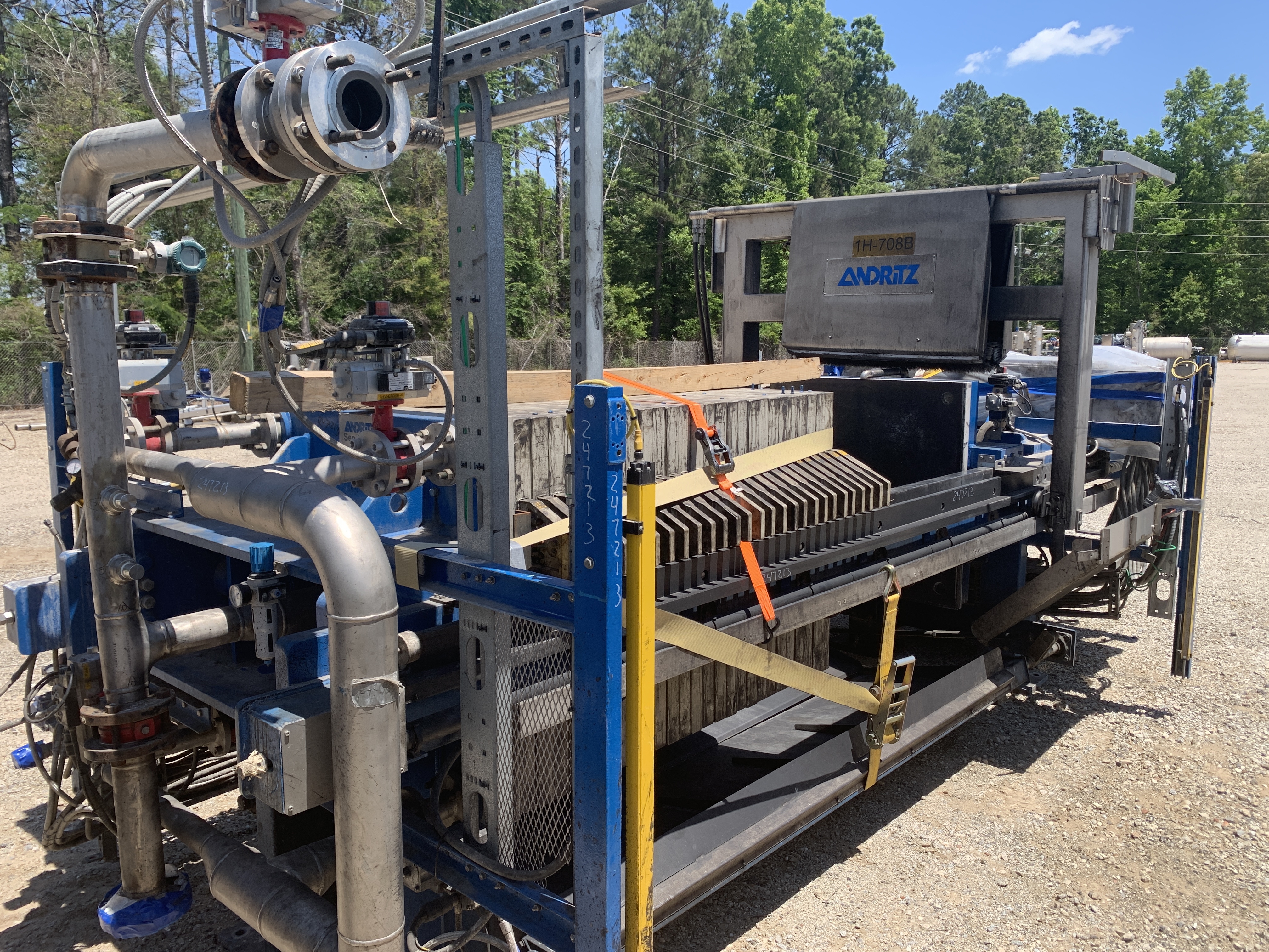Filter Press, 532 Sq.Ft. filtration Area, Polypropylene Plates, Manufactured by Andritz - IPP# 247213