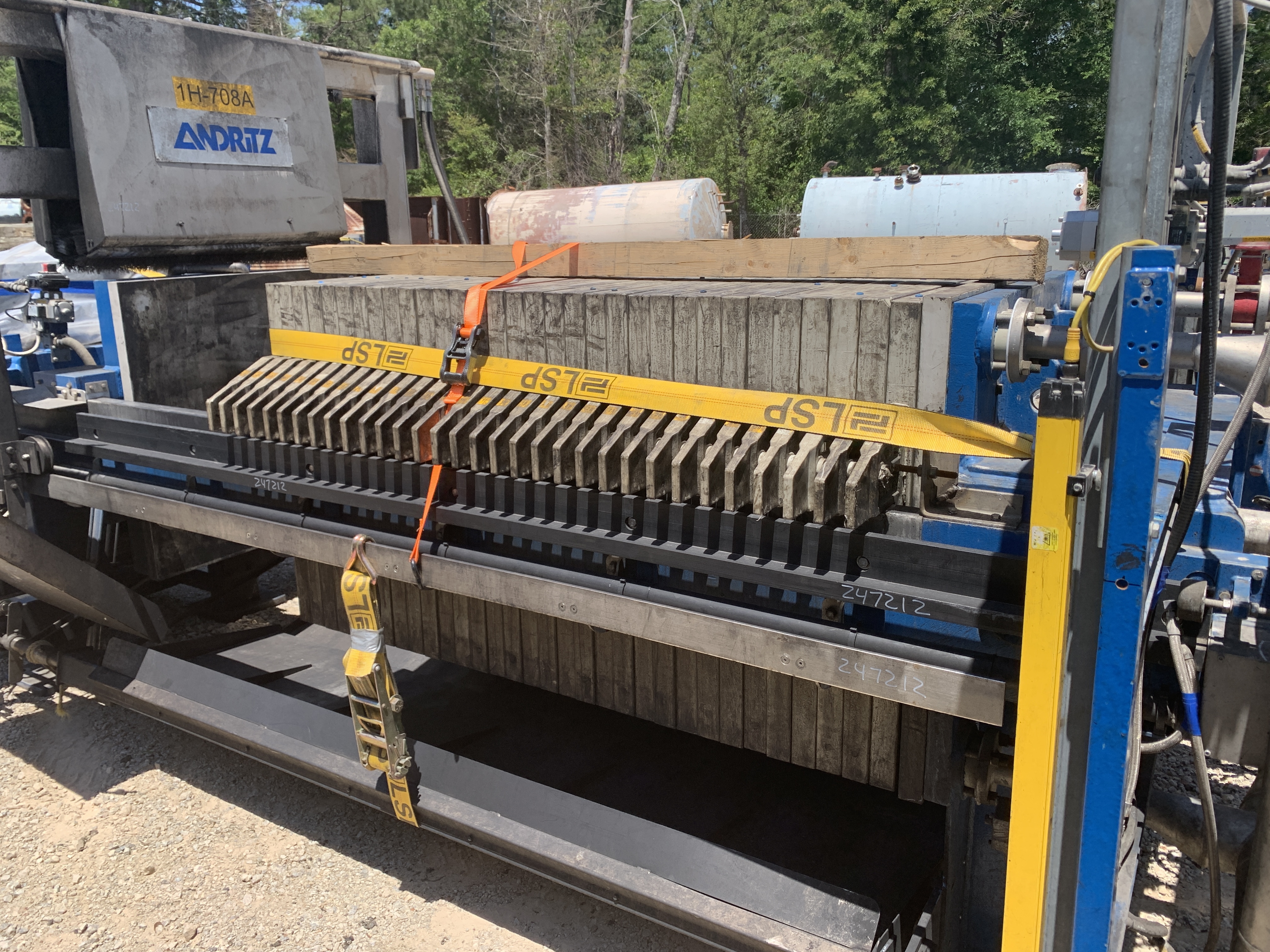 Filter Press, 532 Sq.Ft. Filtration Area,  Polypropylene plates , Manufactured by Andritz - IPP# 247212