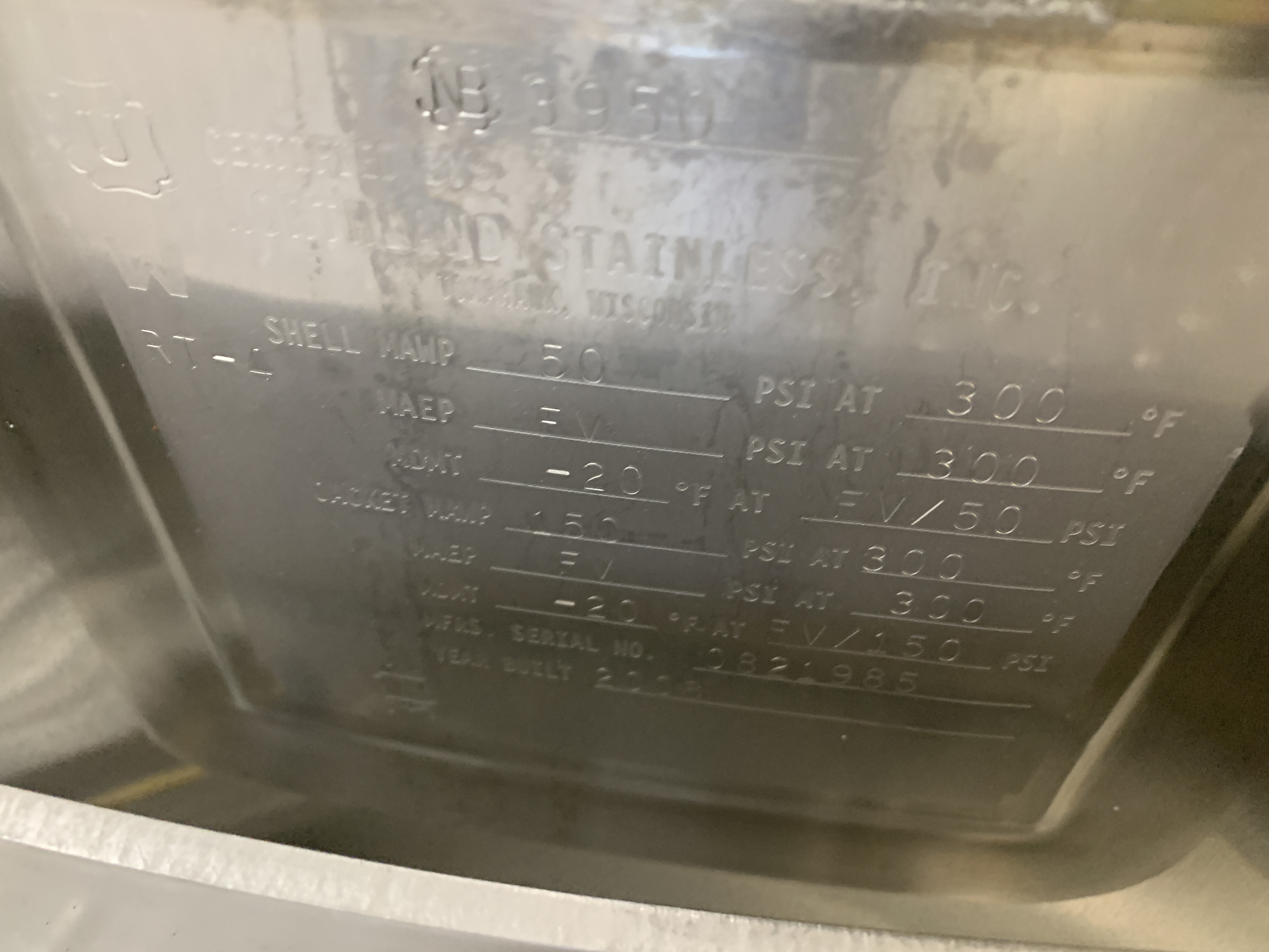 Stainless Steel 316L Northland Stainless  Tank - IPP# 247388