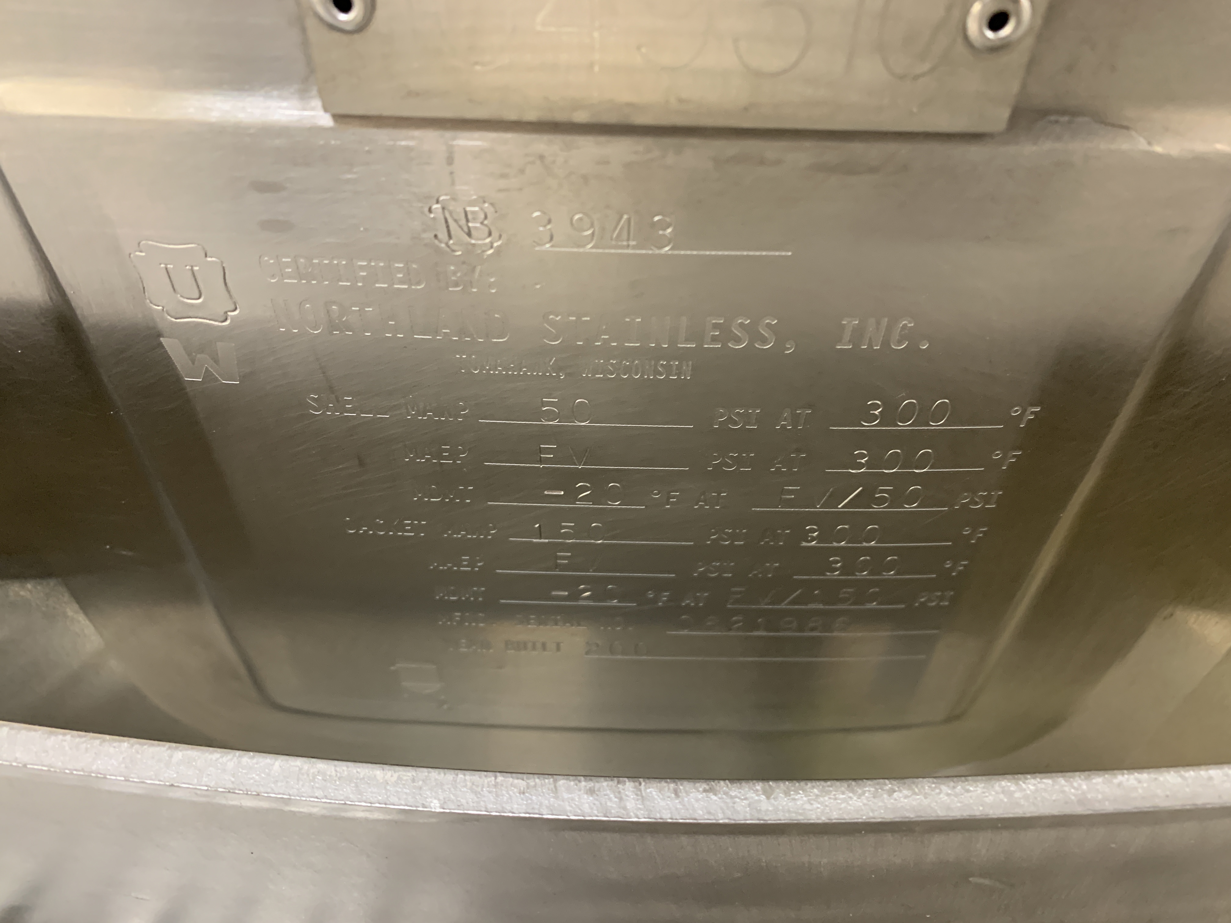 Stainless Steel 316L Northland Stainless  Tank - IPP# 247389