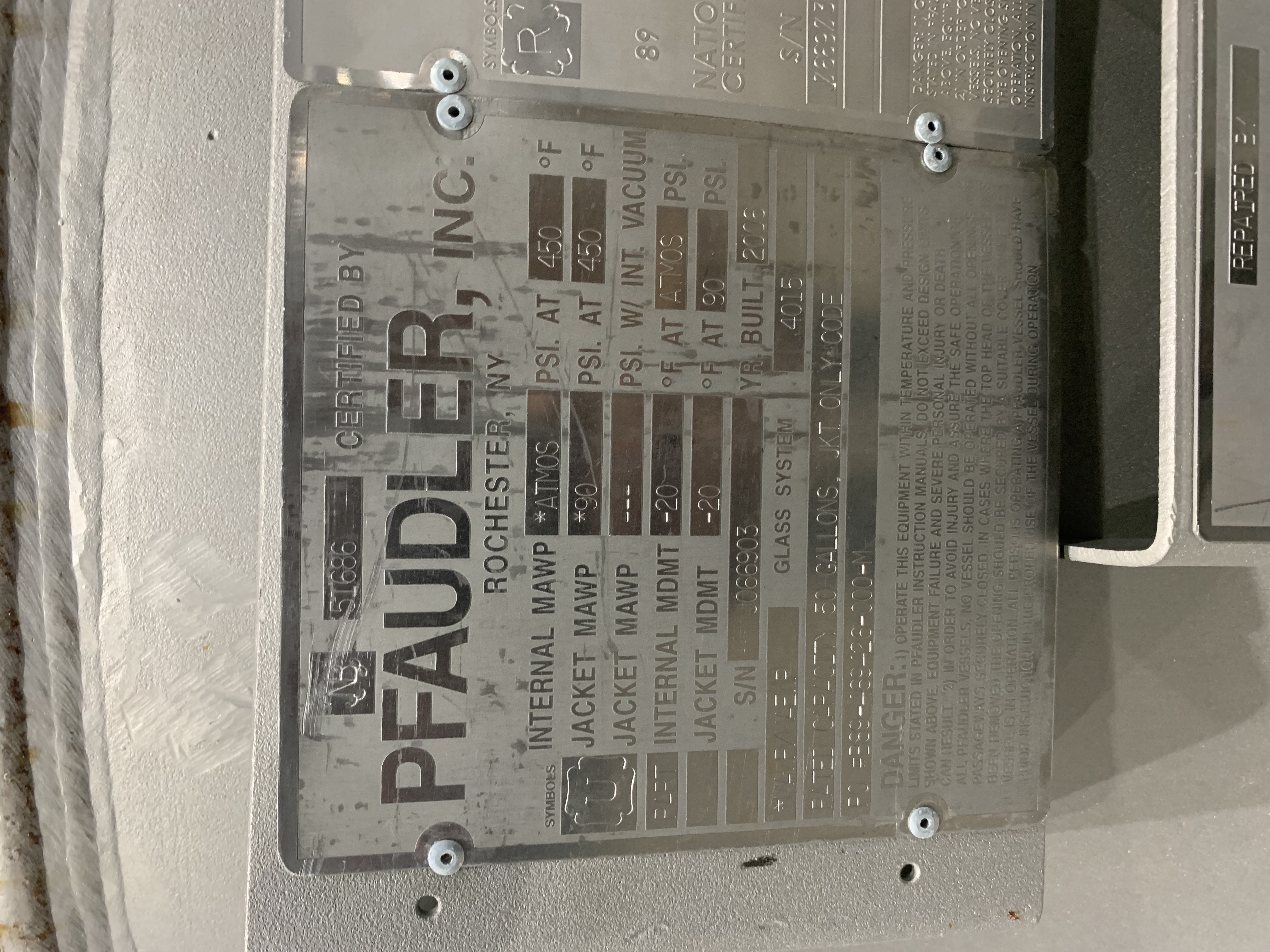 Glasslined Pfaudler CTJ Tank - IPP# 247309