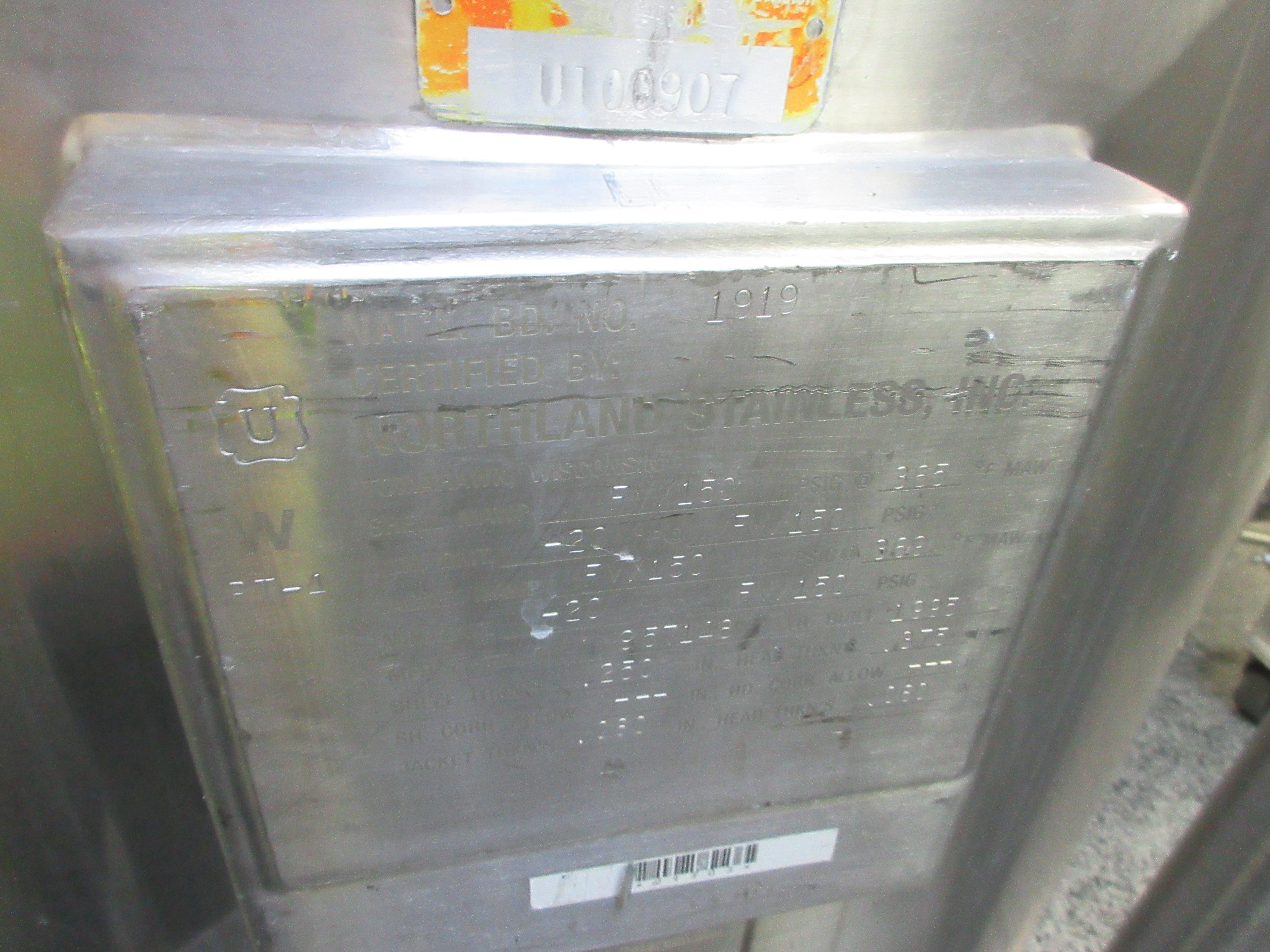 Stainless Steel 316 Northland Stainless Batch-Type Agitated Reactor - IPP# 247313