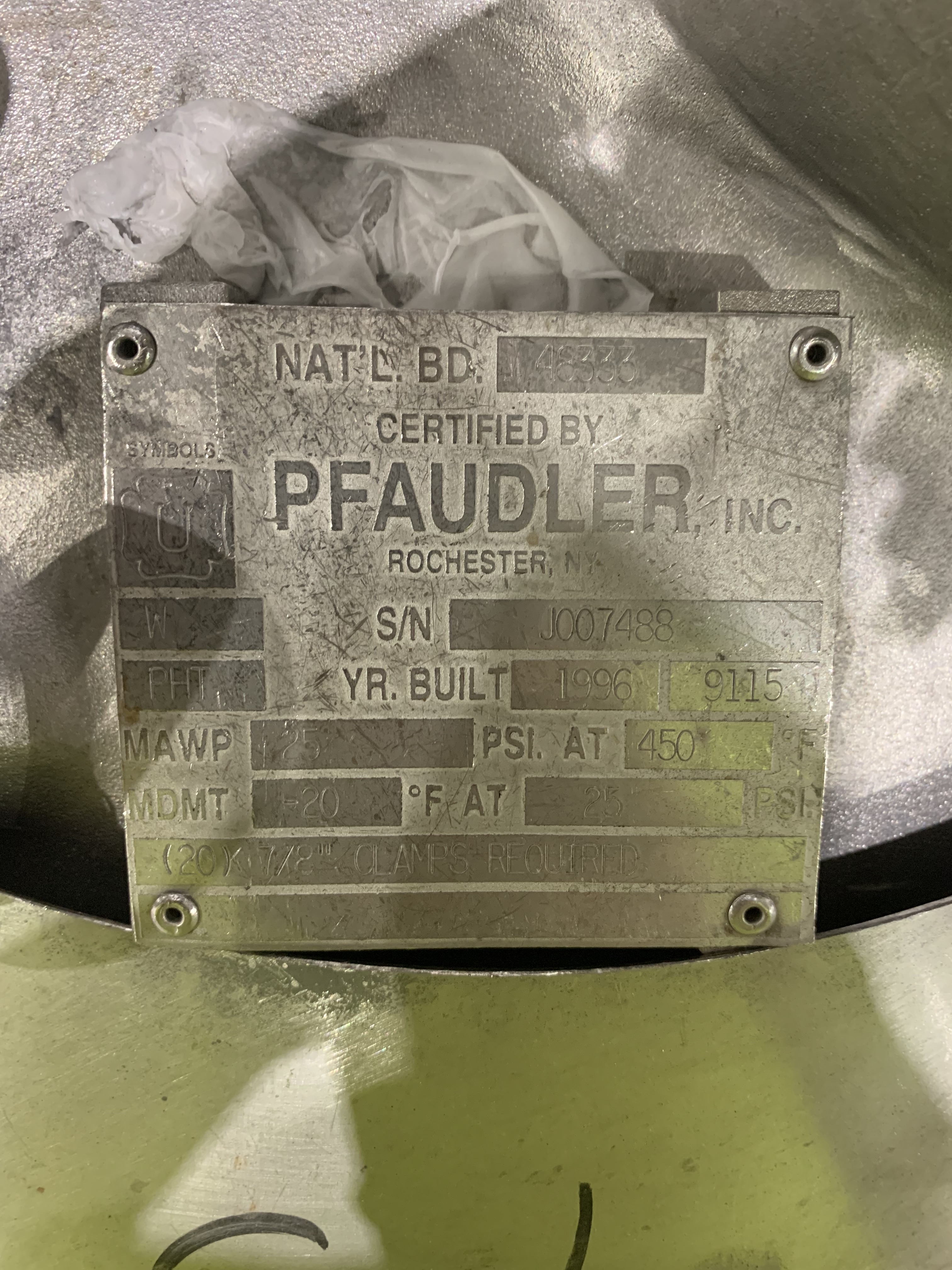 Glasslined Pfaudler CTJ Batch-Type Agitated Reactor - IPP# 247314