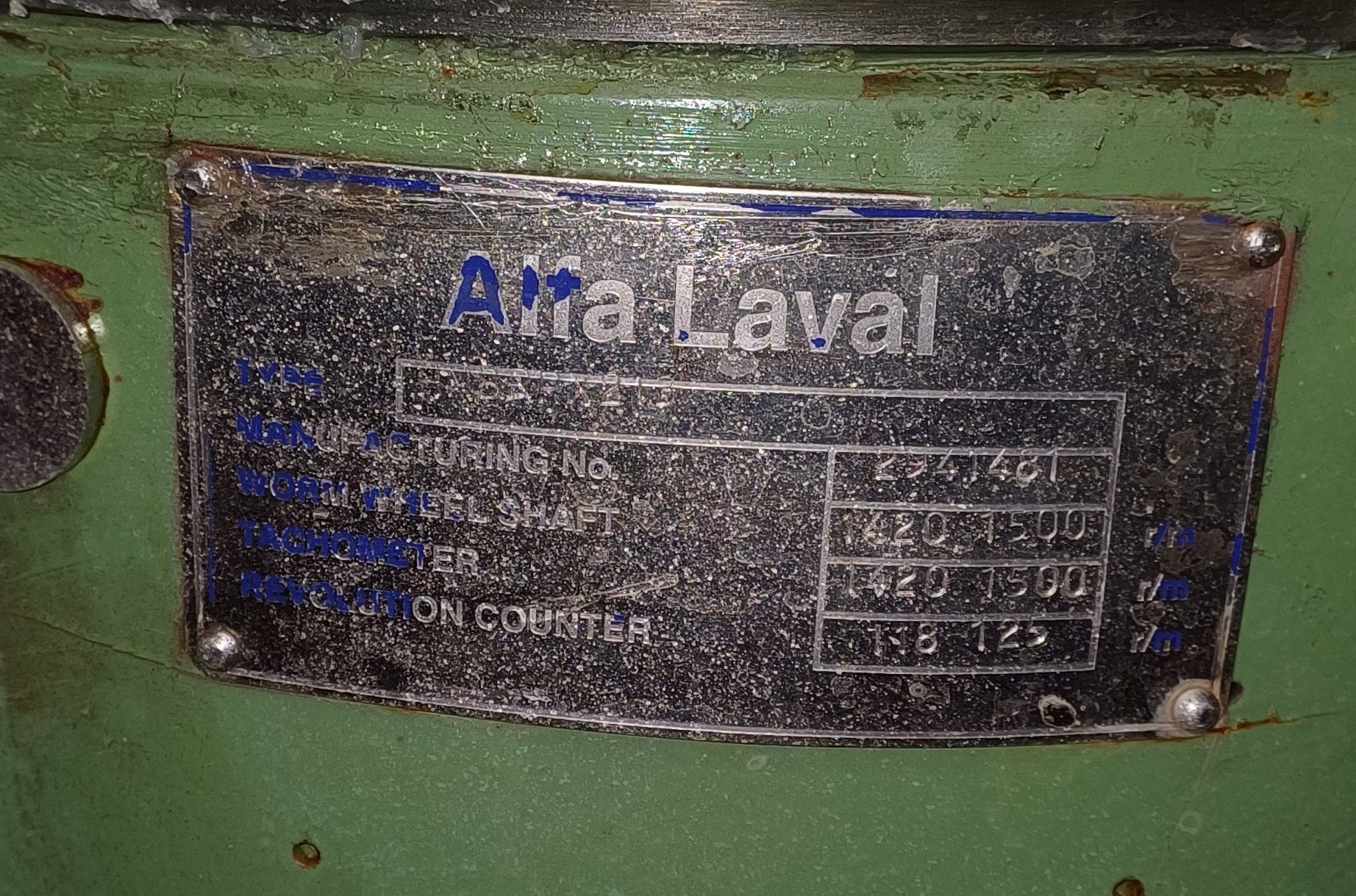 Stainless Steel 316L Alfa Laval, type HMBRPX 213 Disc Bowl Centrifuge- - IPP# 248273