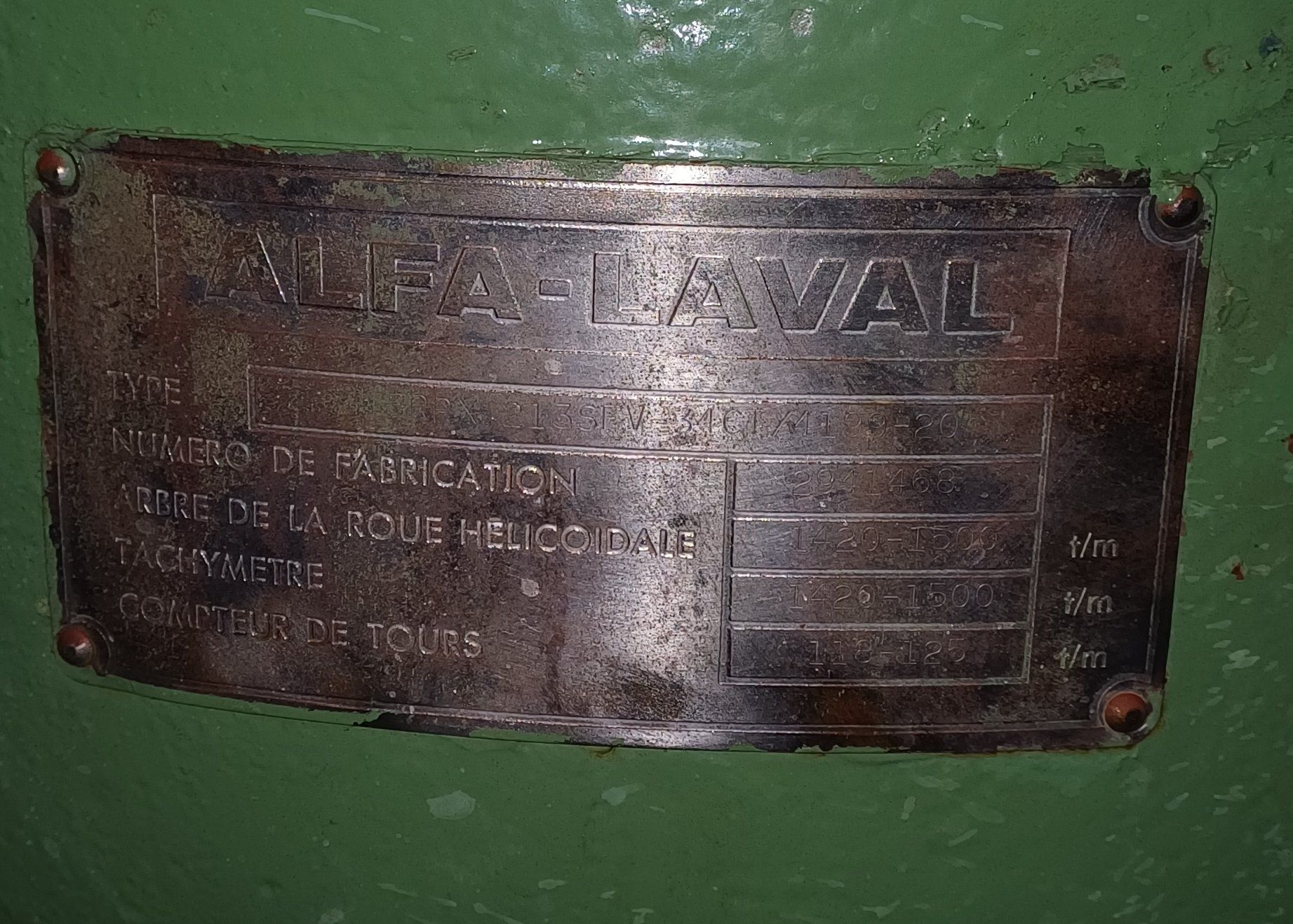 Stainless Steel 316L Alfa Laval HMBRPX 213-SFV-34C1/4189-20 Disc Bowl Centrifuge - IPP# 248274