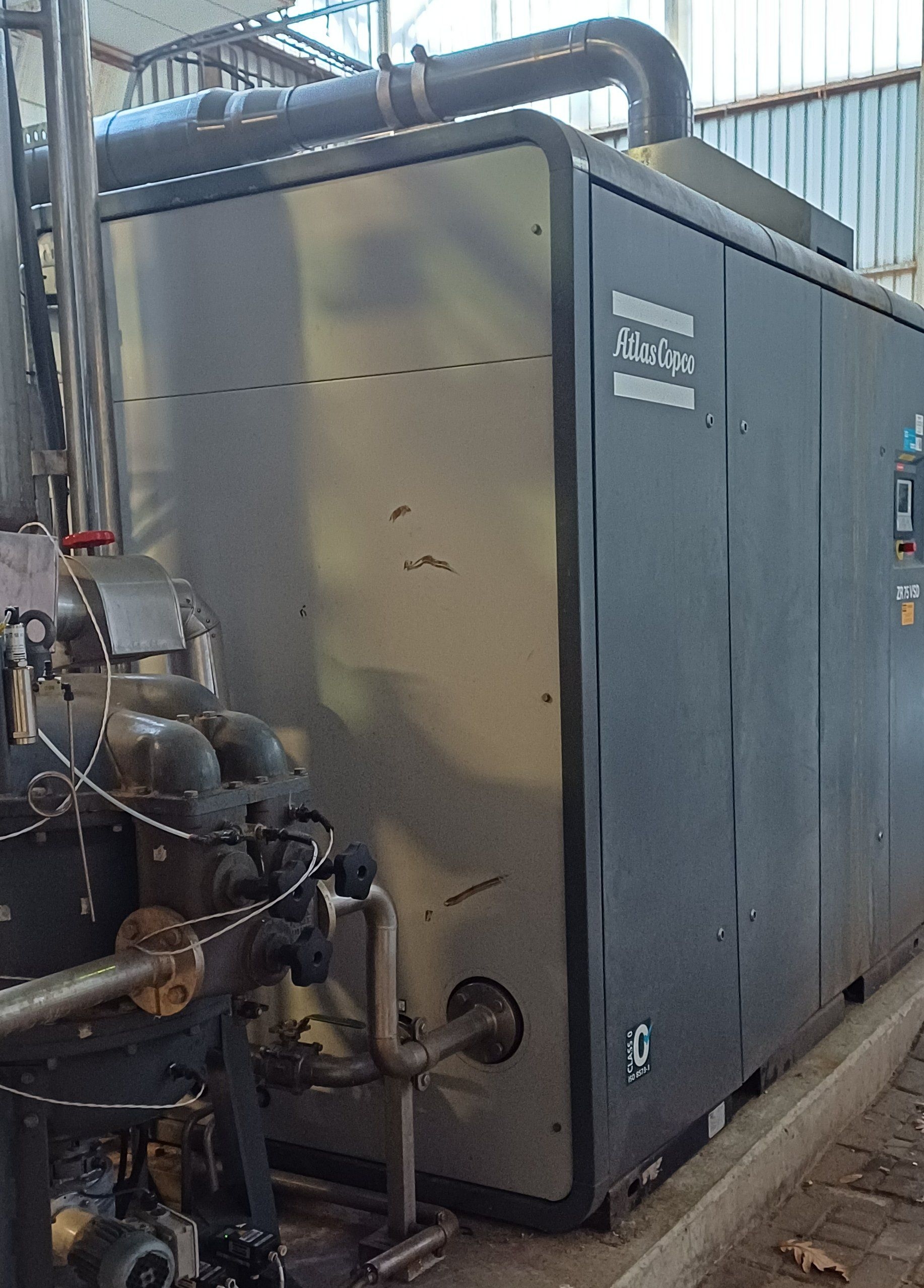 Carbon Steel Atlas Copco ZR75 VSD Rotary Screw Compressor - IPP# 248283