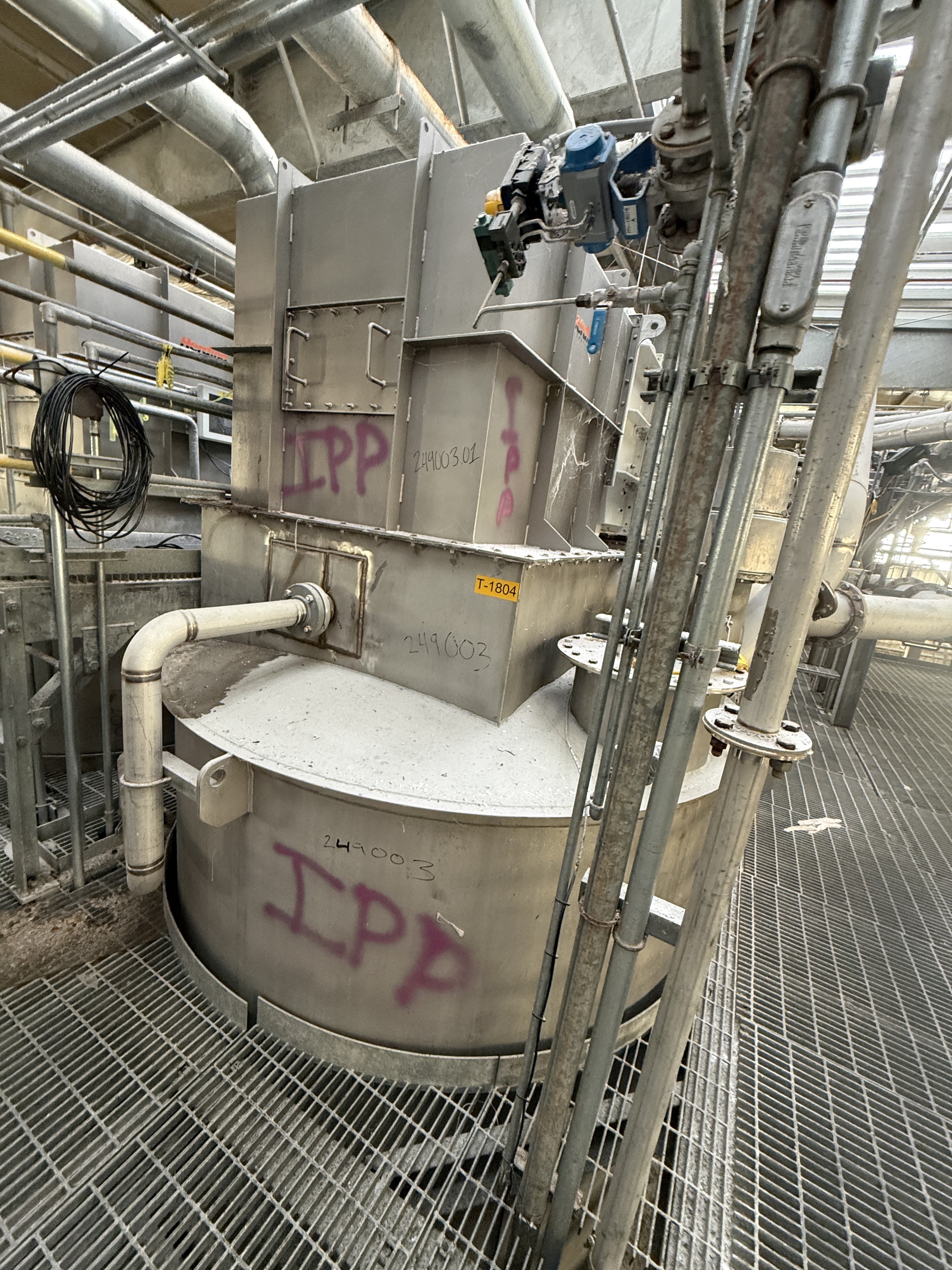 11,400 Gallon Stainless Steel 304 Tank with Dust Collector - IPP# 249003