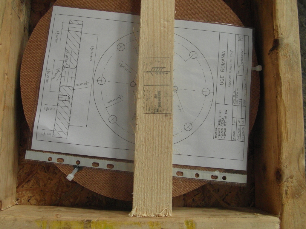 Glasslined  Miscellaneous Glass Lined Parts Reducing Flange 8" x 2" - IPP# 240451