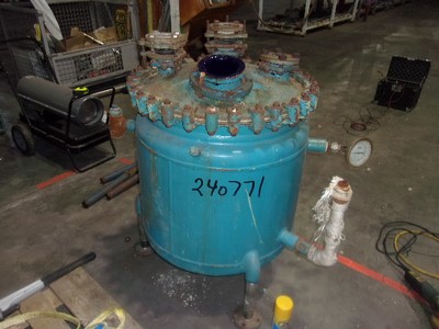 IPP# 240771, 189.3 L (50 gallons)  Glasslined Batch-Type Agitated Reactor For Sale