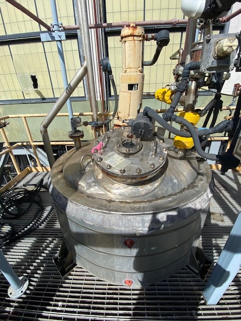 IPP# 241082, 2,271 L (600 gallons)  Stainless Steel 316 Batch-Type Agitated Reactor For Sale