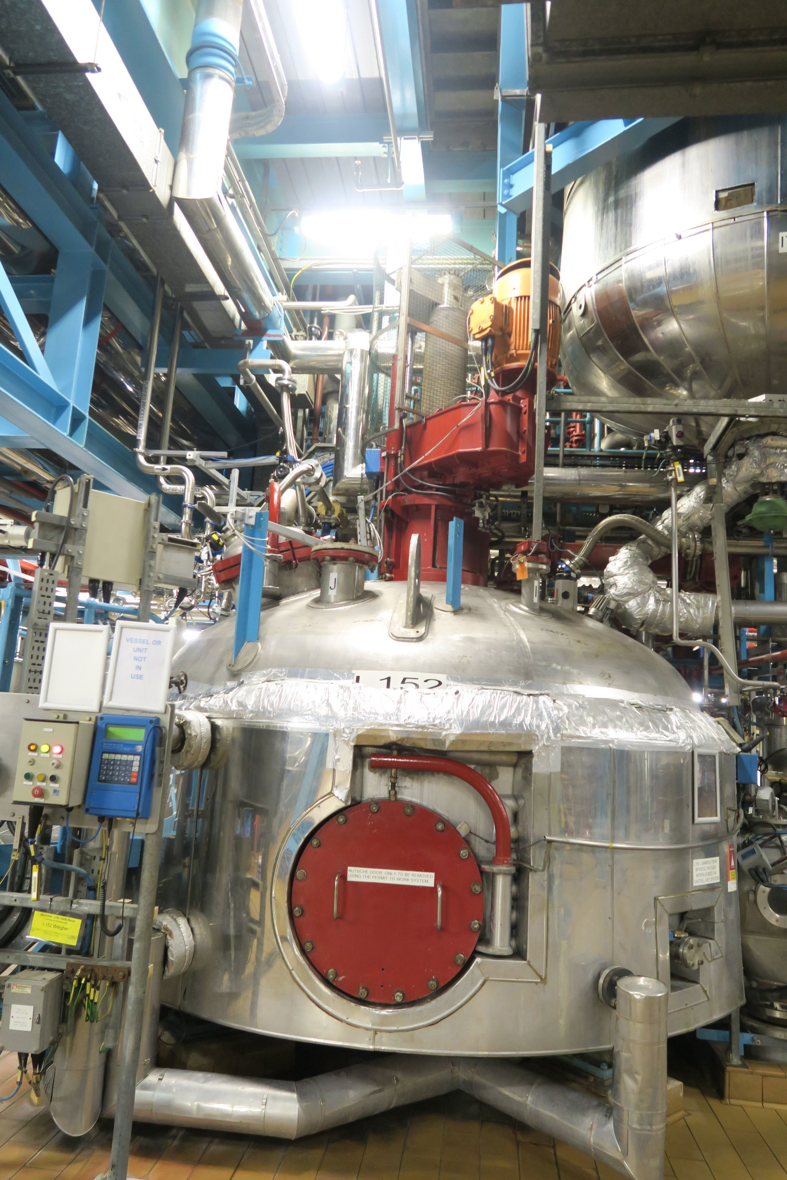 Stainless Steel 316L Cogeim FFP 800 FF-S Agitated Jacketed Pressure Nutsche Filter - IPP# 242504