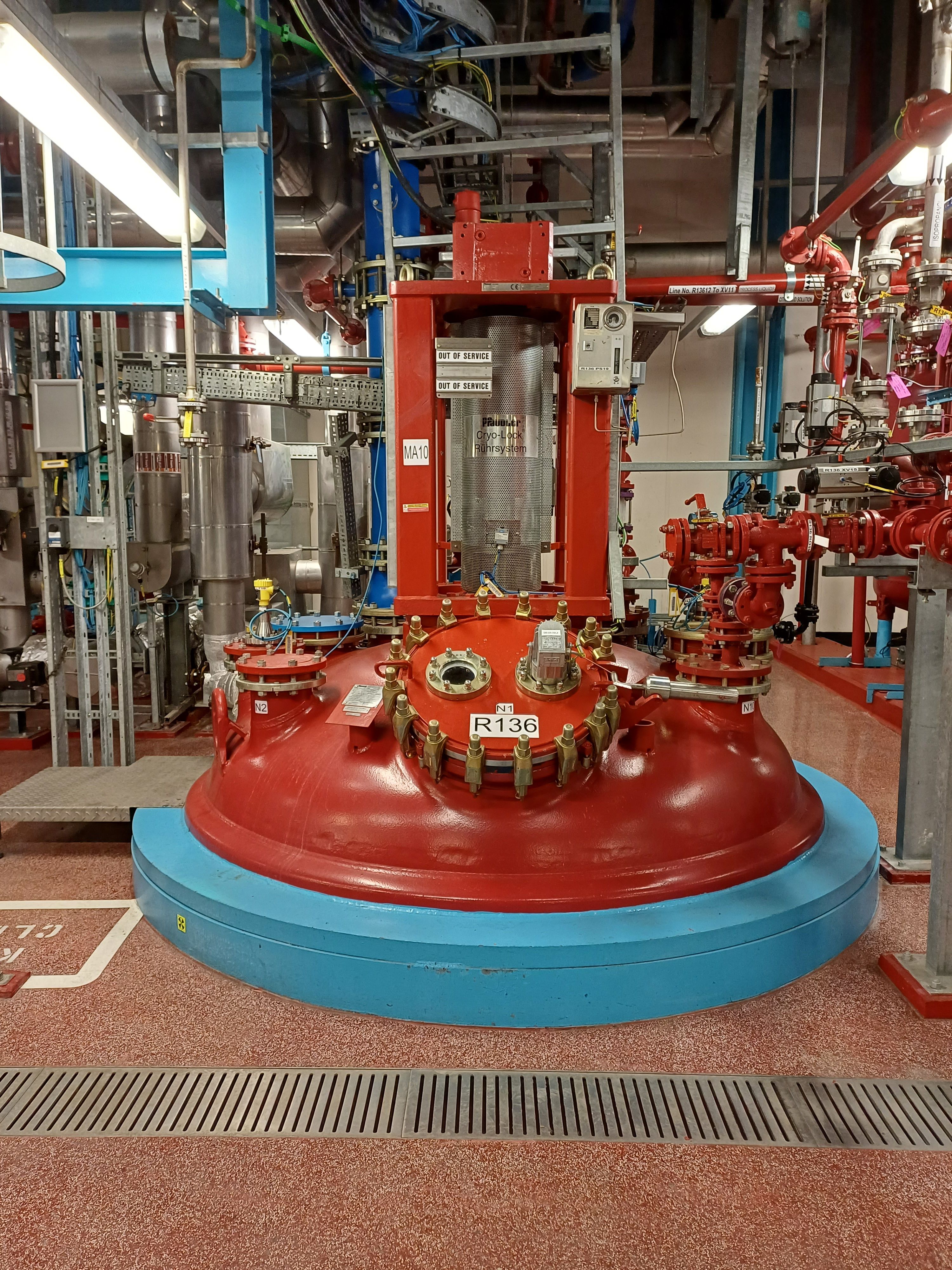 Glasslined Pfaudler BE Batch-Type Agitated Reactor