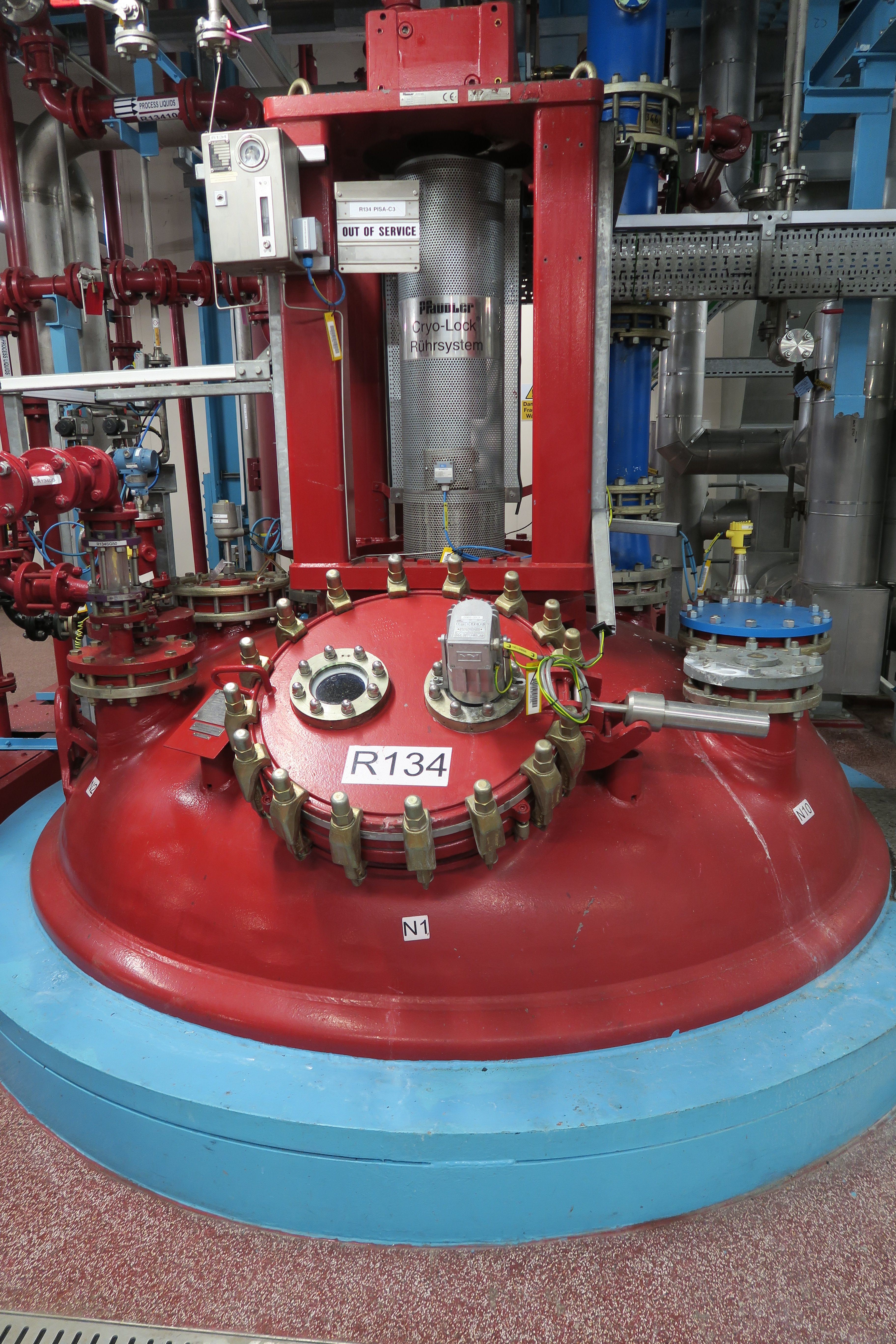 Glasslined Pfaudler BE Batch-Type Agitated Reactor