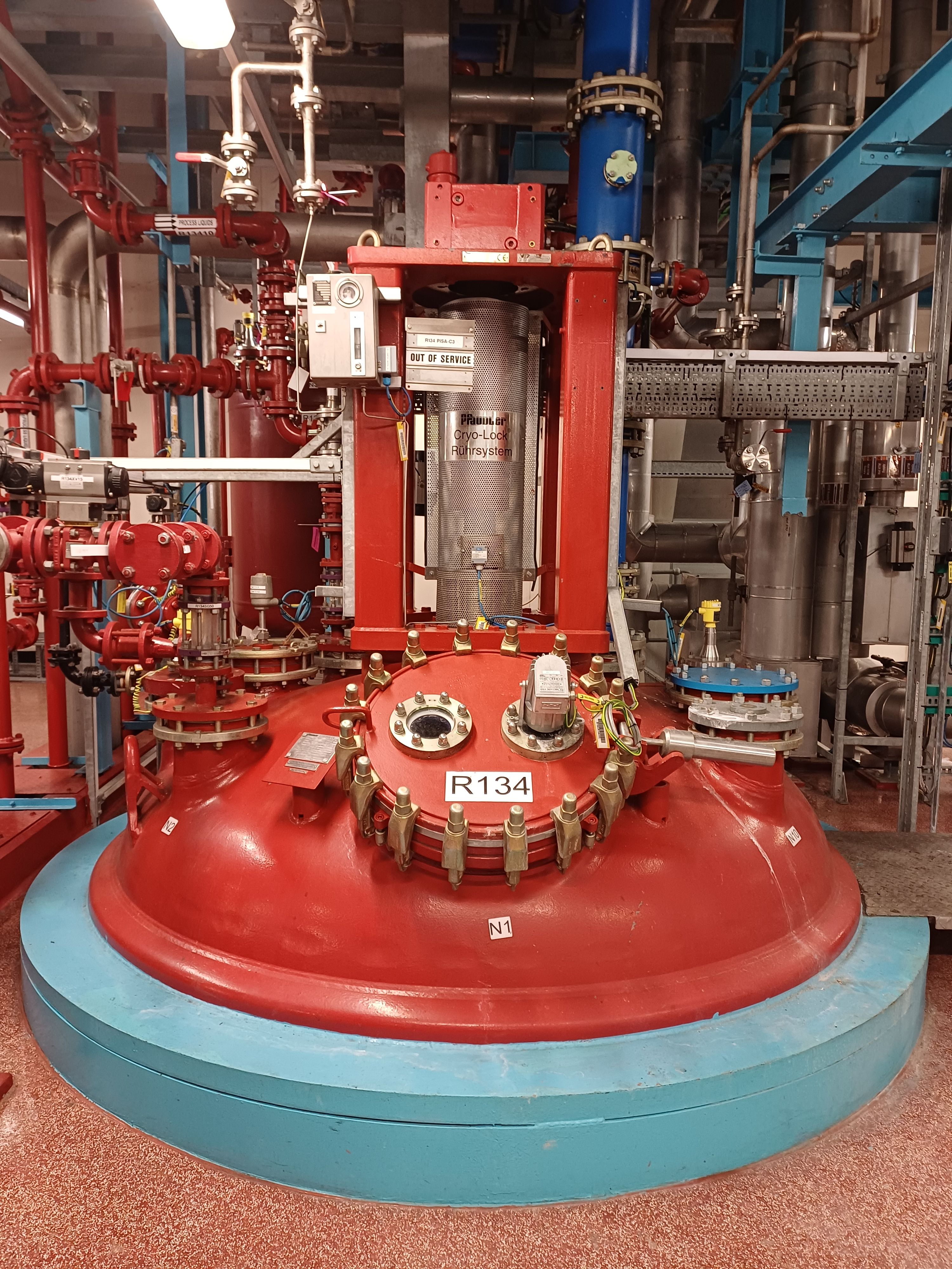 Glasslined Pfaudler BE Batch-Type Agitated Reactor