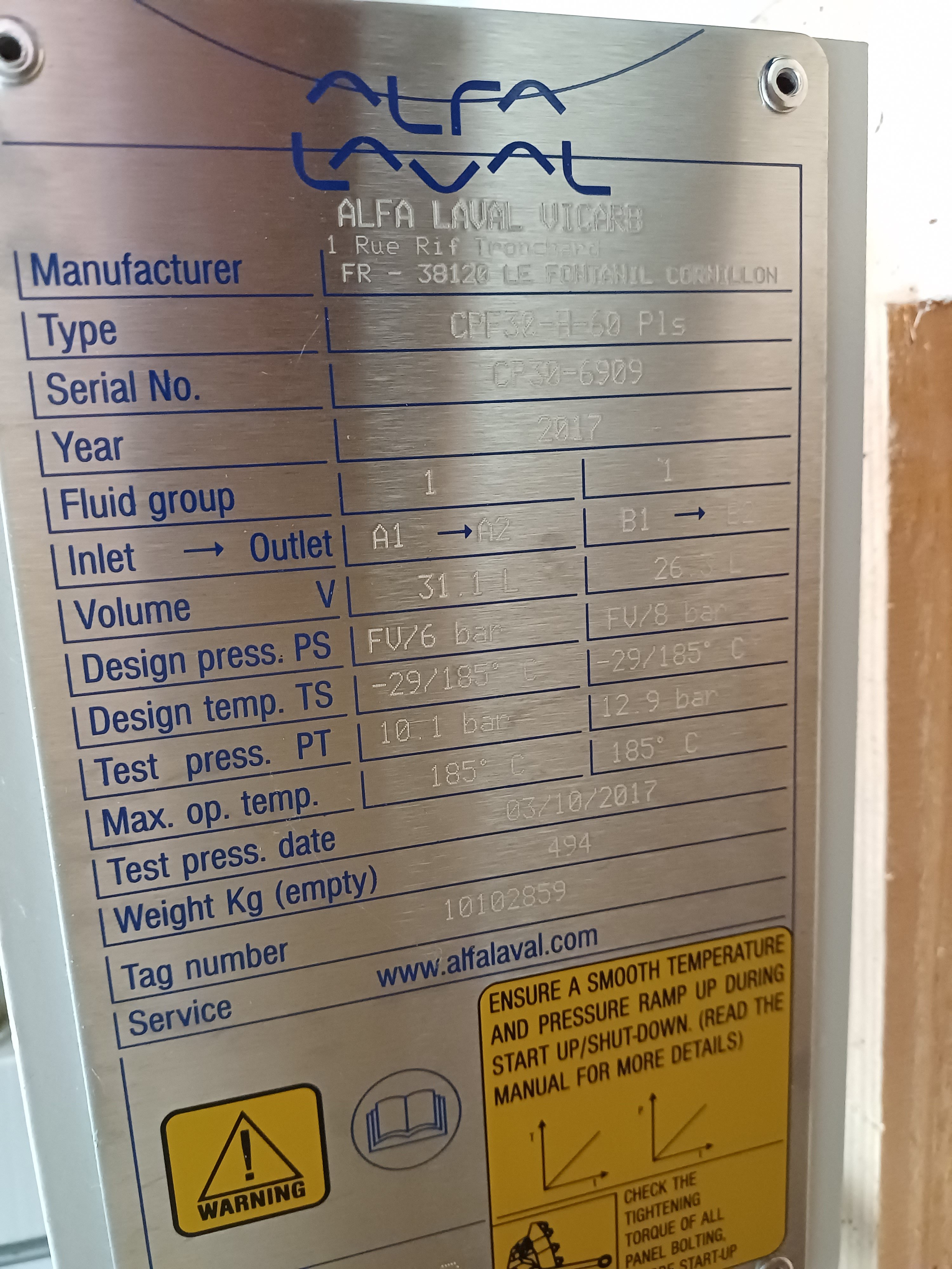 Unused Plate and Frame Heat Exchanger  Stainless Steel Other For Sale - IPP# 243435