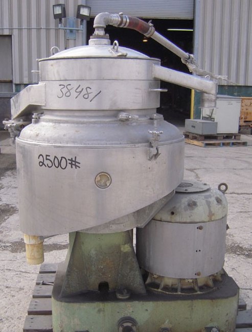   Centrifuge-Disc Bowl 29.8 kW (40 HP) Stainless Steel 316 For Sale - IPP# 48617
