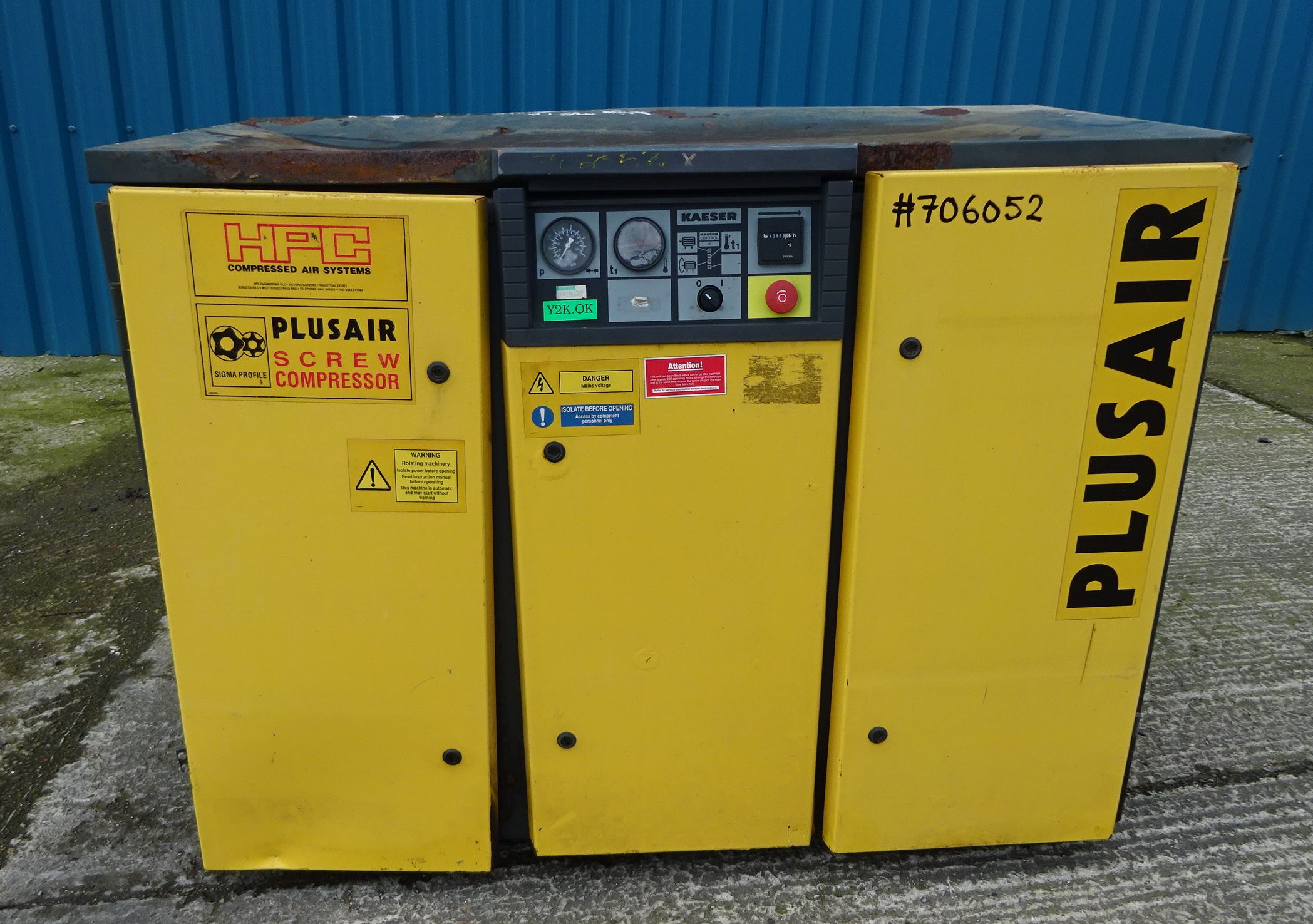 IPP# 706052, 209 m3/h (123 CFM)   Rotary Compressor For Sale