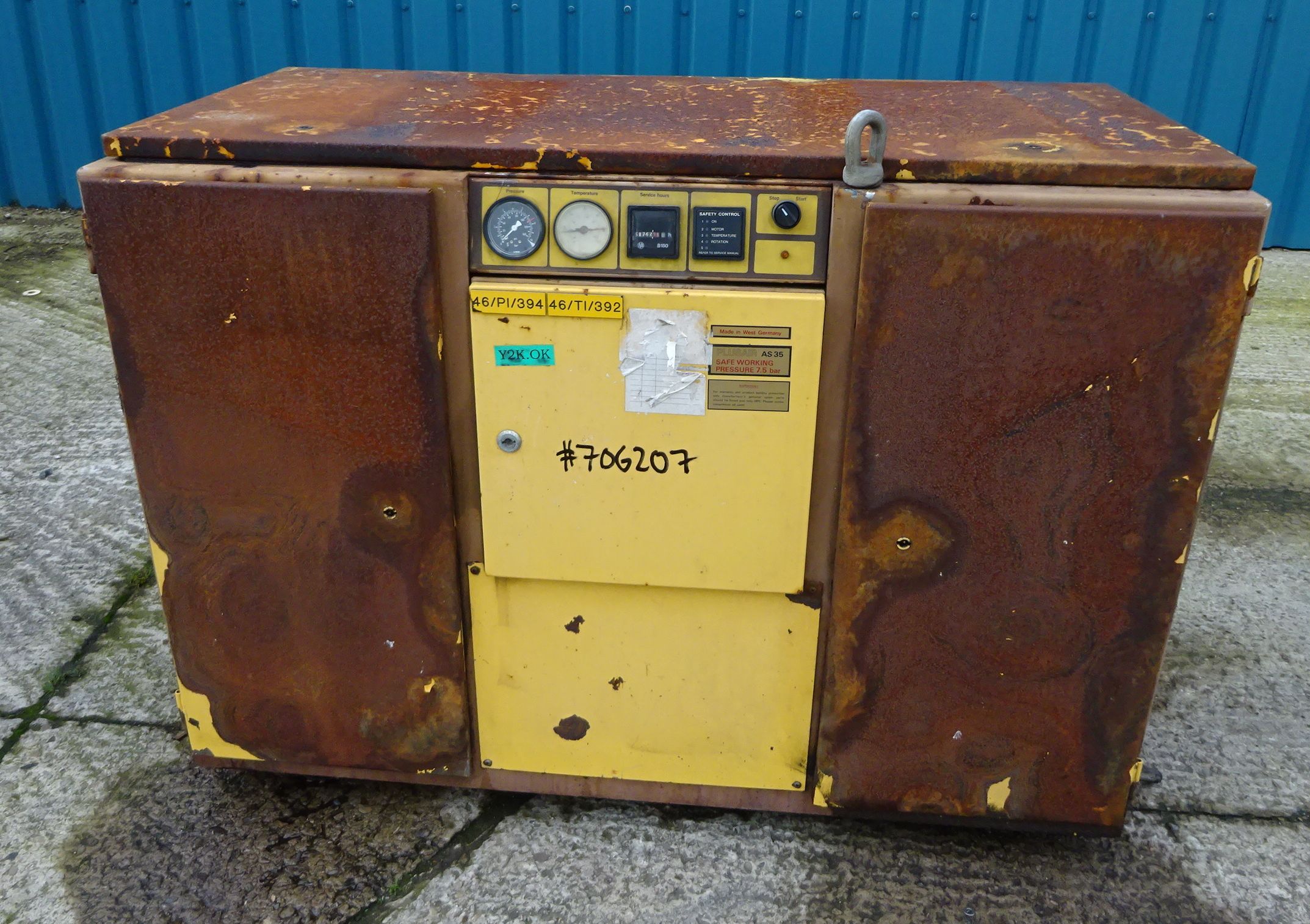 IPP# 706207, 208.2 m3/h (122.5 CFM)   Rotary Compressor For Sale