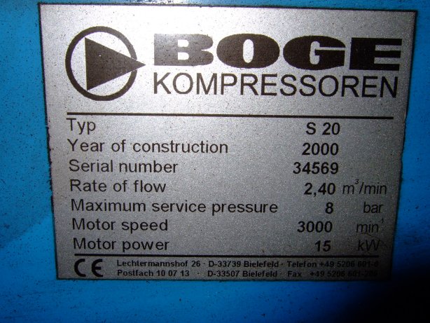 IPP# 706663, 142.7 m3/h (84 CFM)   Rotary Compressor For Sale