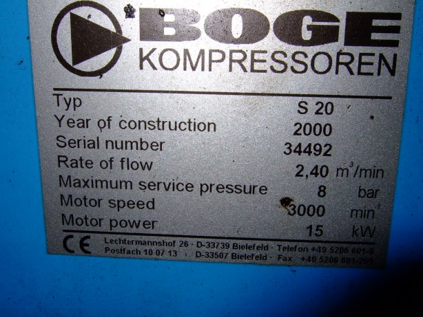 IPP# 706662, 142.7 m3/h (84 CFM)   Rotary Compressor For Sale