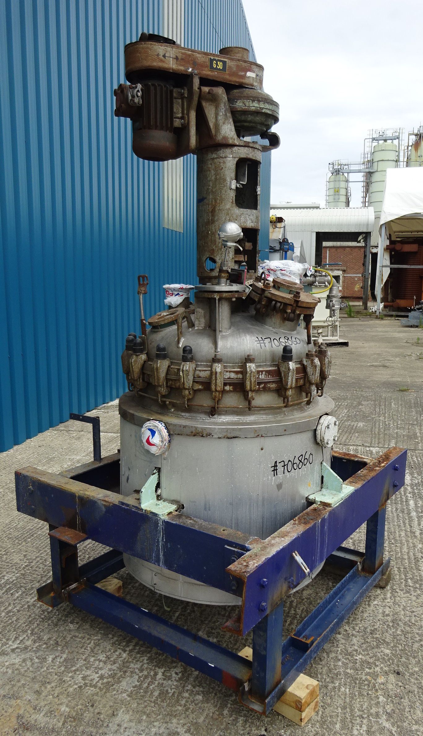 IPP# 706860, 250 L (66 gallons)  Stainless Steel 316 Batch-Type Agitated Reactor For Sale