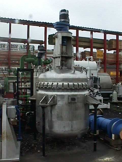 IPP# 70539, 1,500 L (396.3 gallons)  Stainless Steel 316 Batch-Type Agitated Reactor For Sale