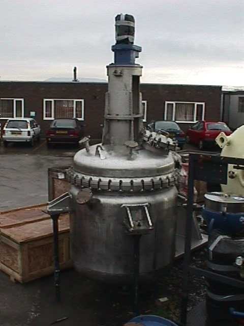 IPP# 70539, 1,500 L (396.3 gallons)  Stainless Steel 316 Batch-Type Agitated Reactor For Sale