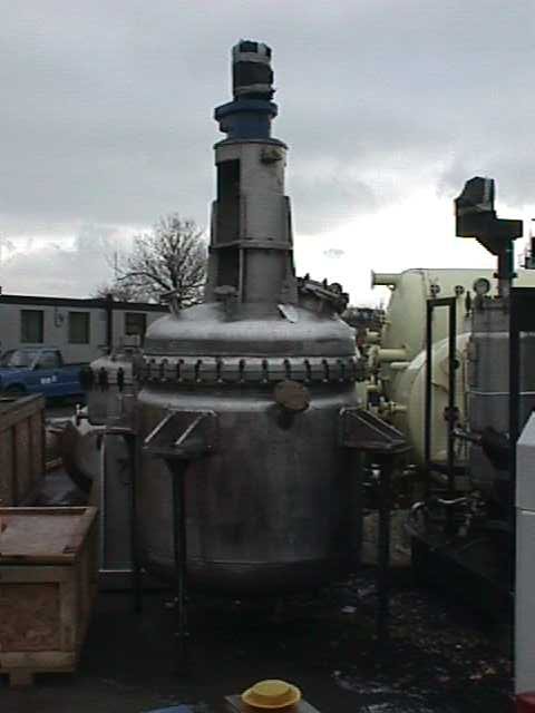 IPP# 70539, 1,500 L (396.3 gallons)  Stainless Steel 316 Batch-Type Agitated Reactor For Sale