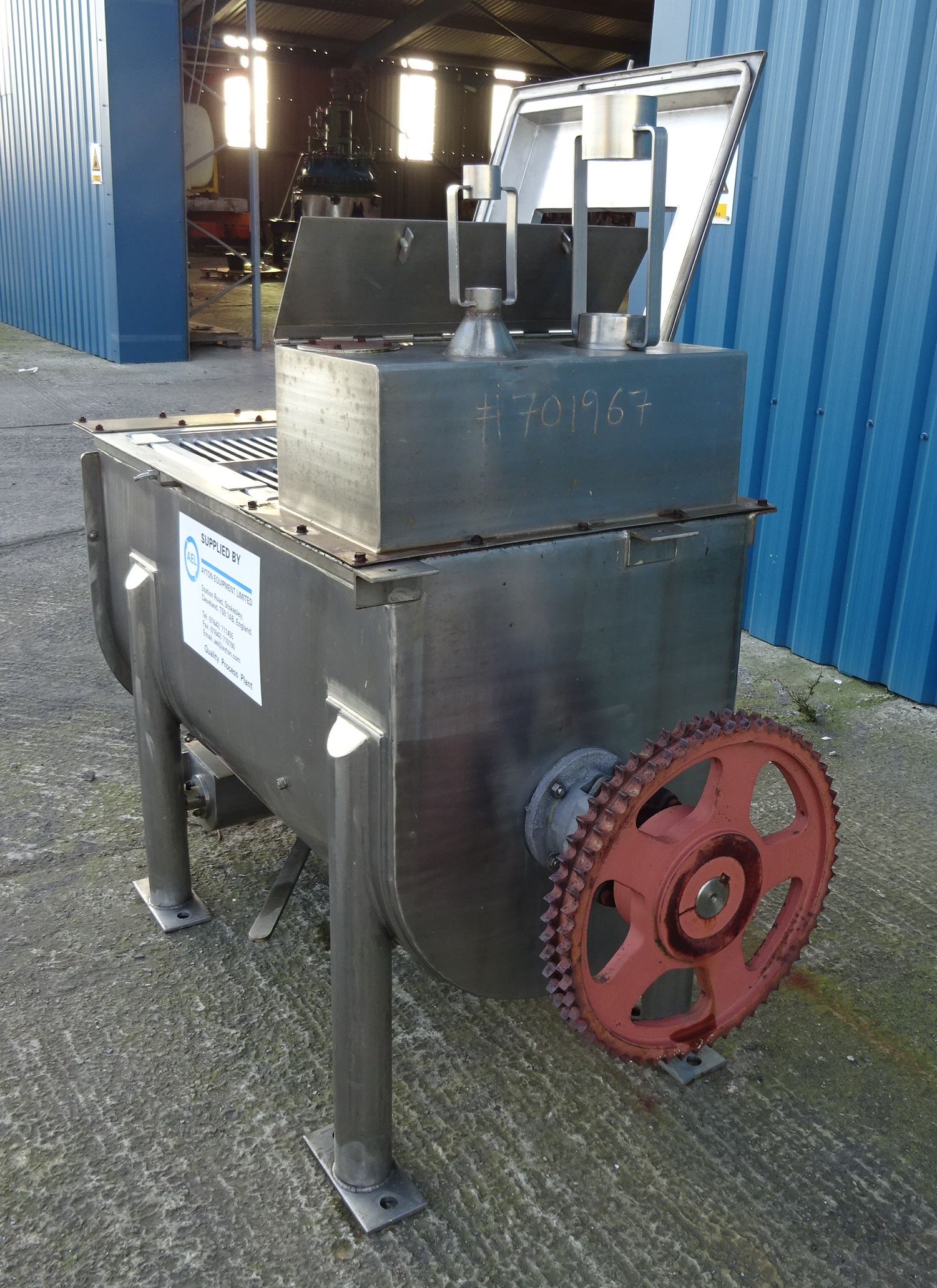 IPP# 701967, 0.5 m3 (17.7 ft3)  Stainless Steel 316  Mixer-Ribbon & Paddle For Sale